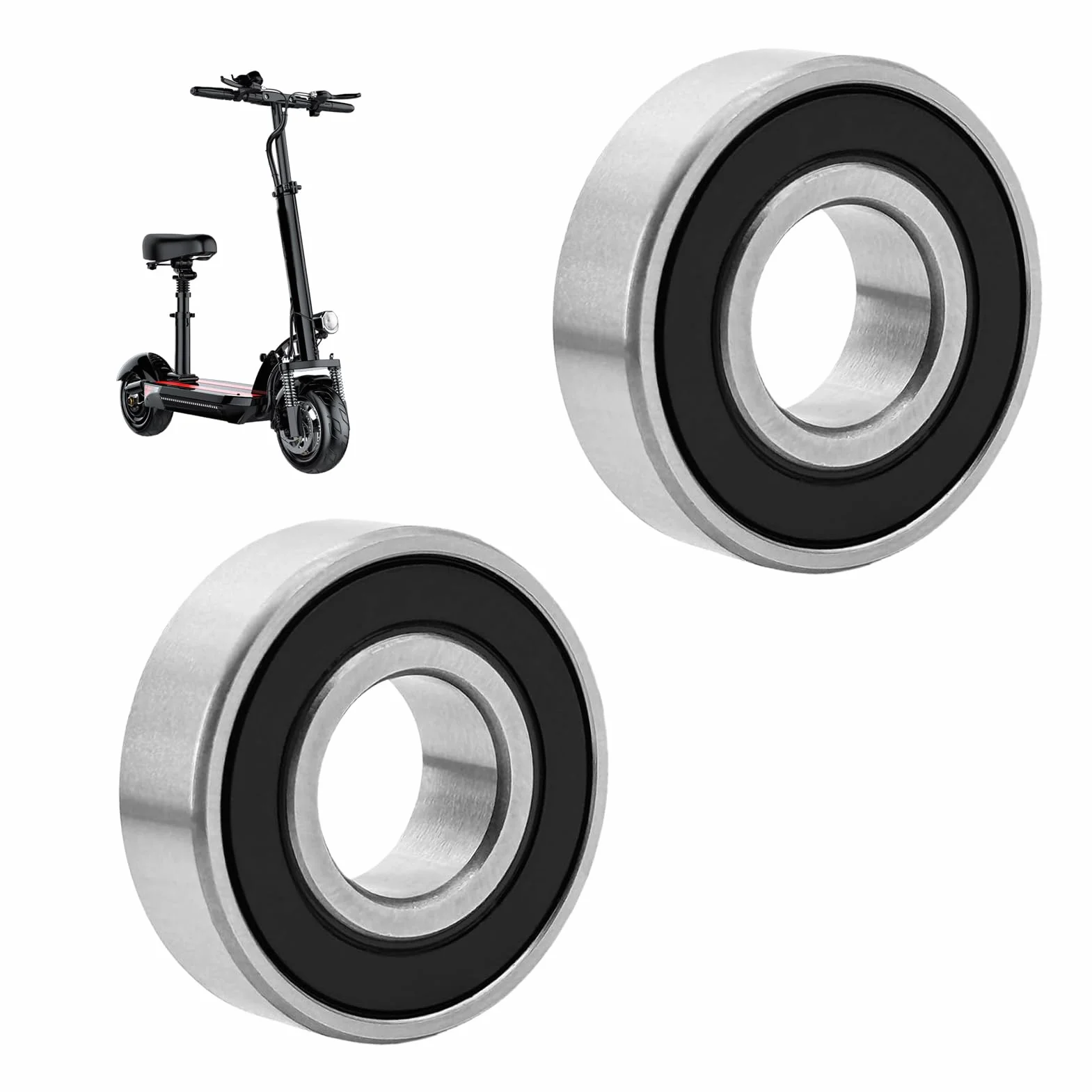 2 Piezas Rodamientos 12x28x8 mm para Patinete Eléctrico, Rodamiento de Bolas para Rueda, Compatibles con Ninebot Max G30/G30D, M365/PRO/PRO2, SO3/SO4 Pro
