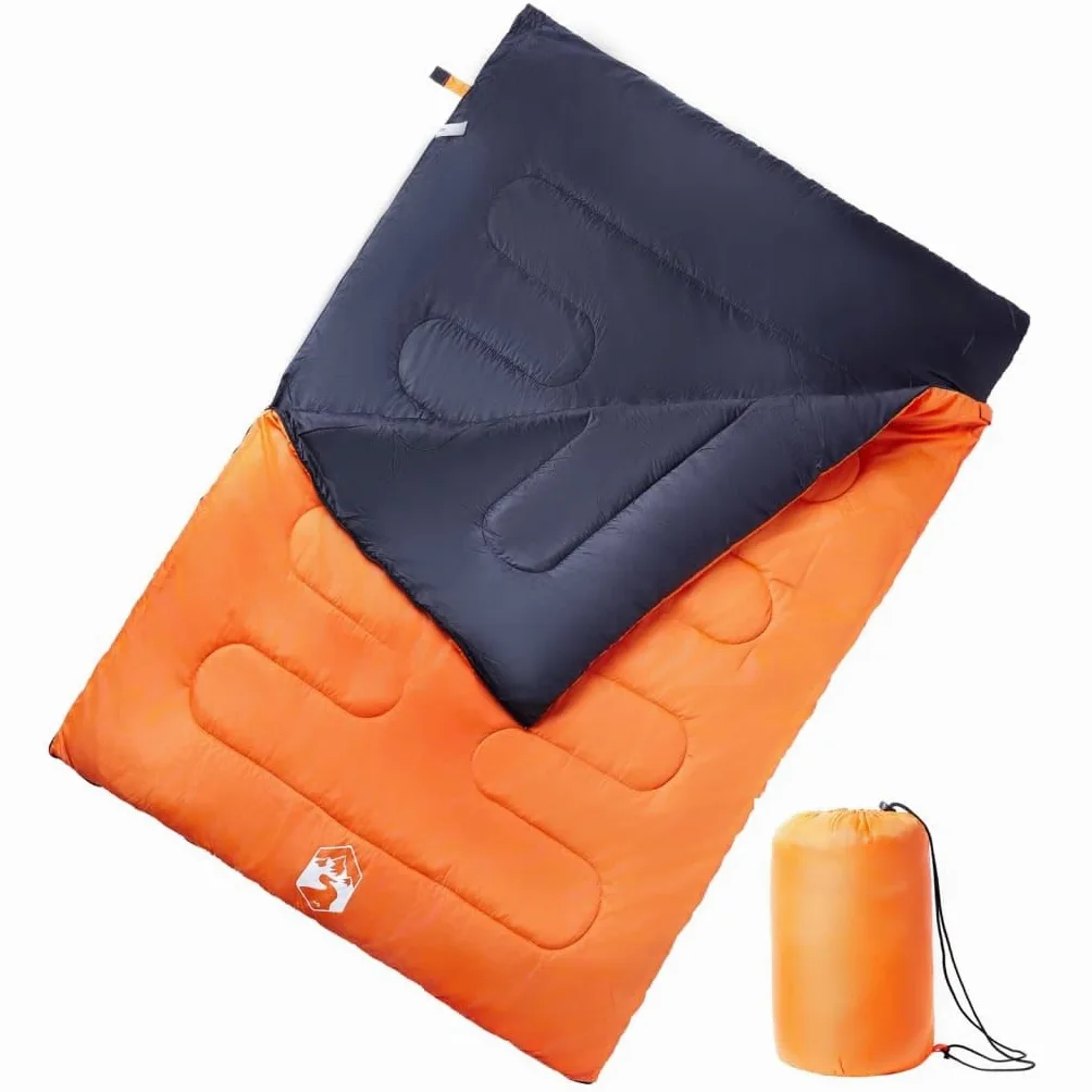 Saco de Dormir Doble y Almohadas Camping Adultos 3-4 Estaciones,Deportes,Actividades al Aire Libre,Camping y Senderismo,Sacos de Dormir,3.23kg-94448