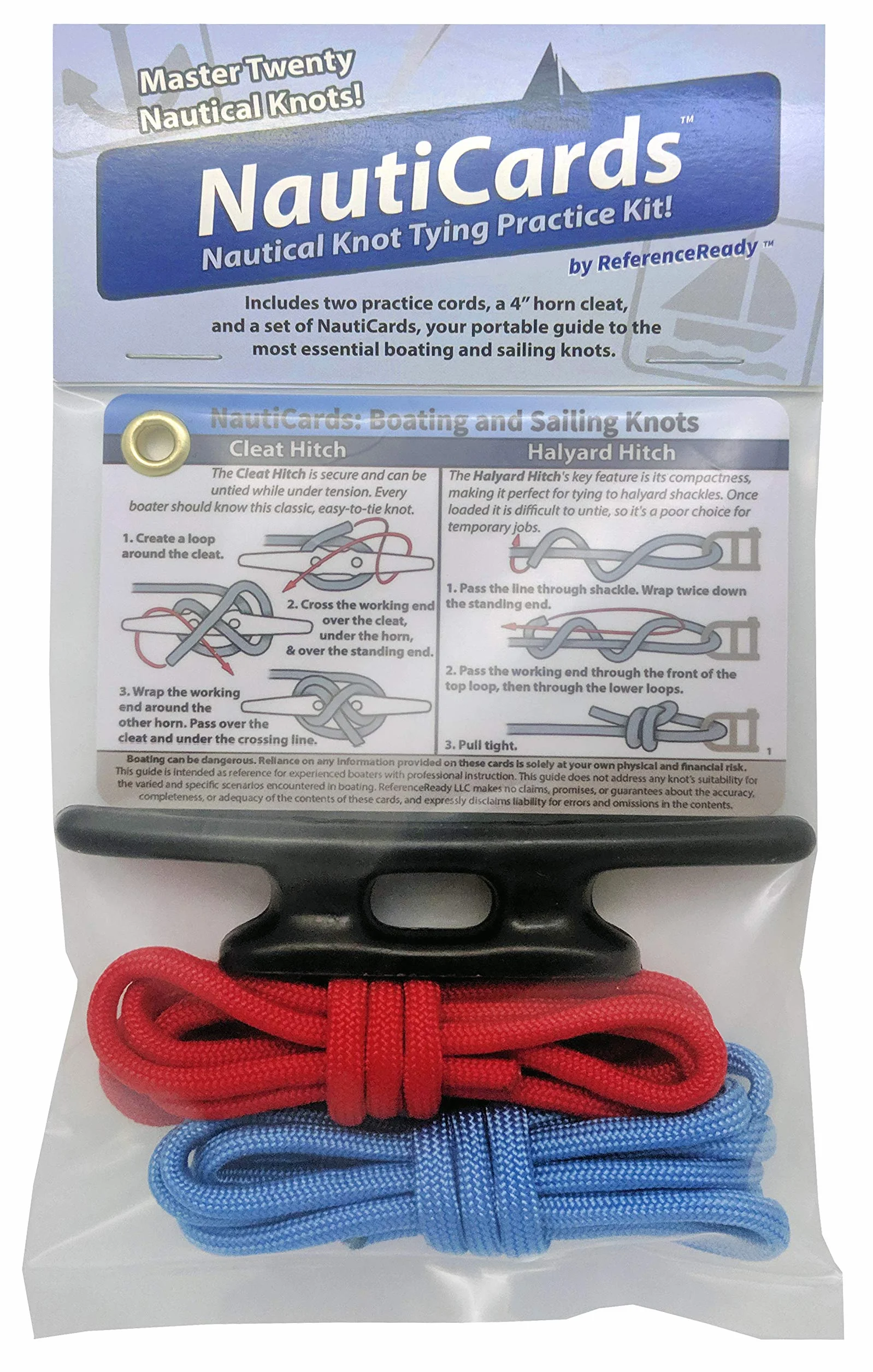 ReferenceReady Kit de Atado de Nudos náuticos para navegantes y Marineros