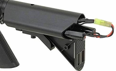 Fusil Rifle réplica Airsoft eléctrica CM.518 M4 Negra Cyma con batería, Cargador de batería y Cargador de Bolas hi-Cap