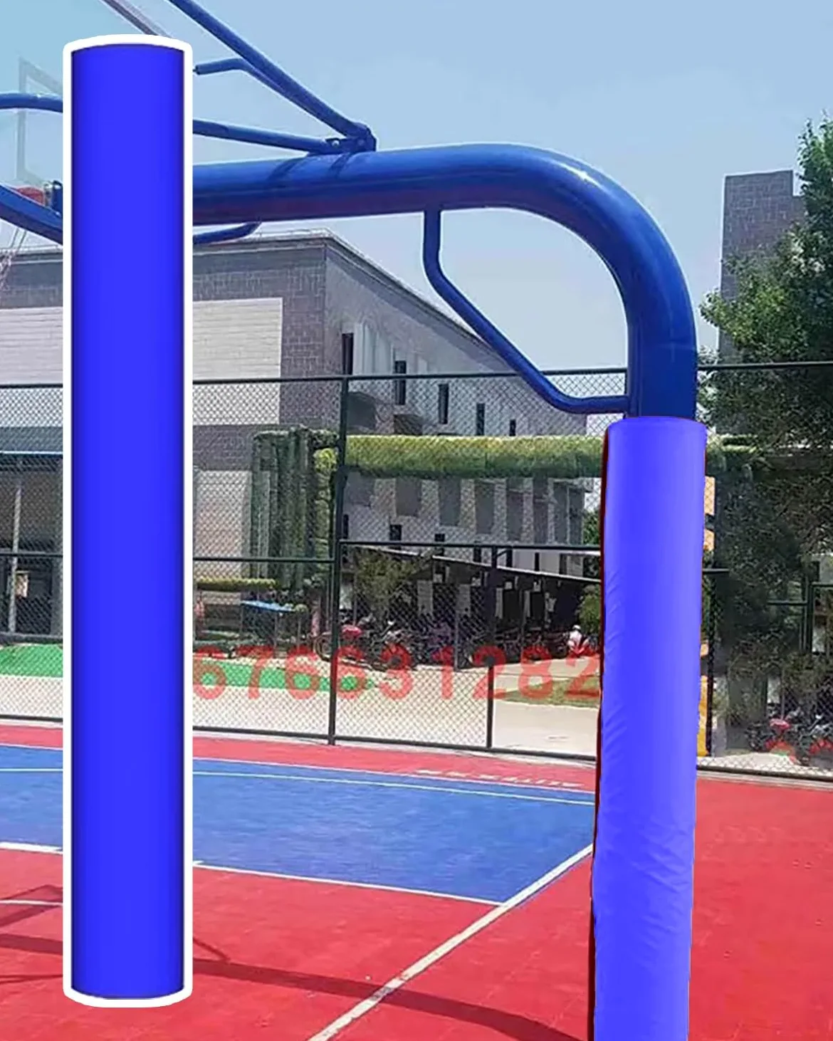 Protector de poste de baloncesto acolchado resistente a la intemperie para garaje y sótano, cubierta de equipo deportivo para todo tipo de clima