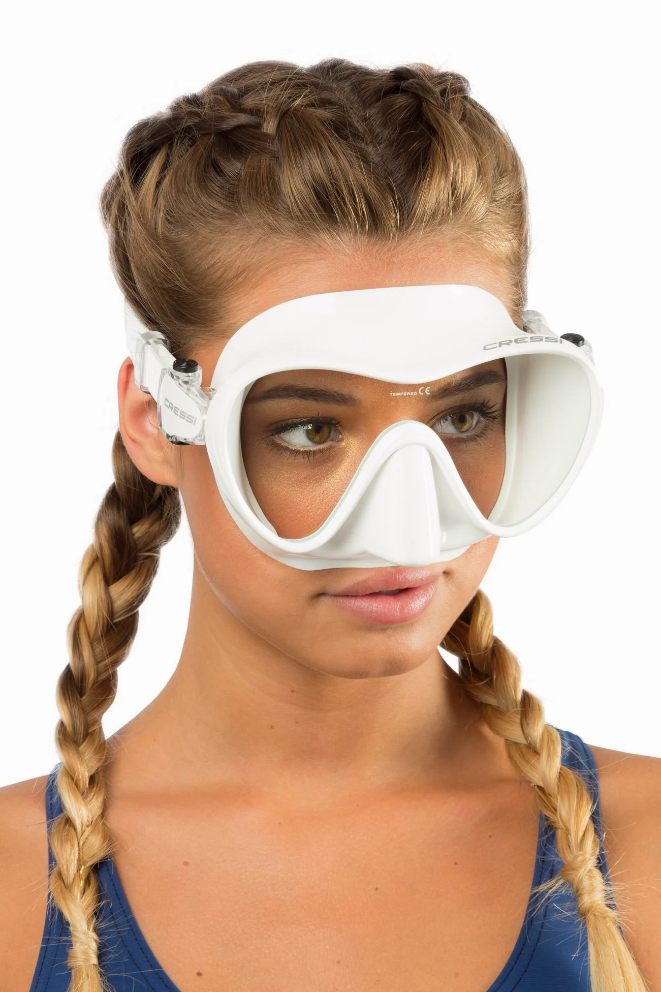 Cressi F1 Mask Máscara Monocristal Tecnología Frameless, Unisex, Blanco + Mexico Tubo De Snorkel, Unisex-Adult, Transparent