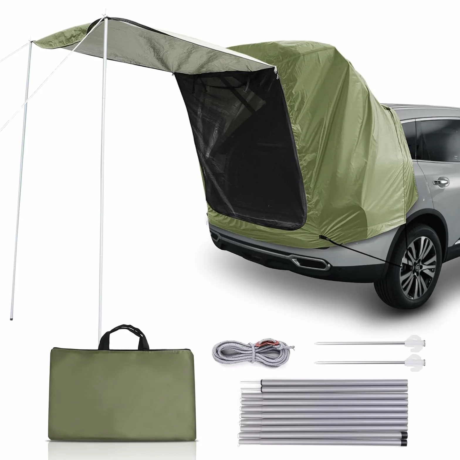 Tienda de campaña Trasera para Coche con mosquitera, Toldo Impermeable para Camping, para SUV, toldo para Camping y Aventuras al Aire