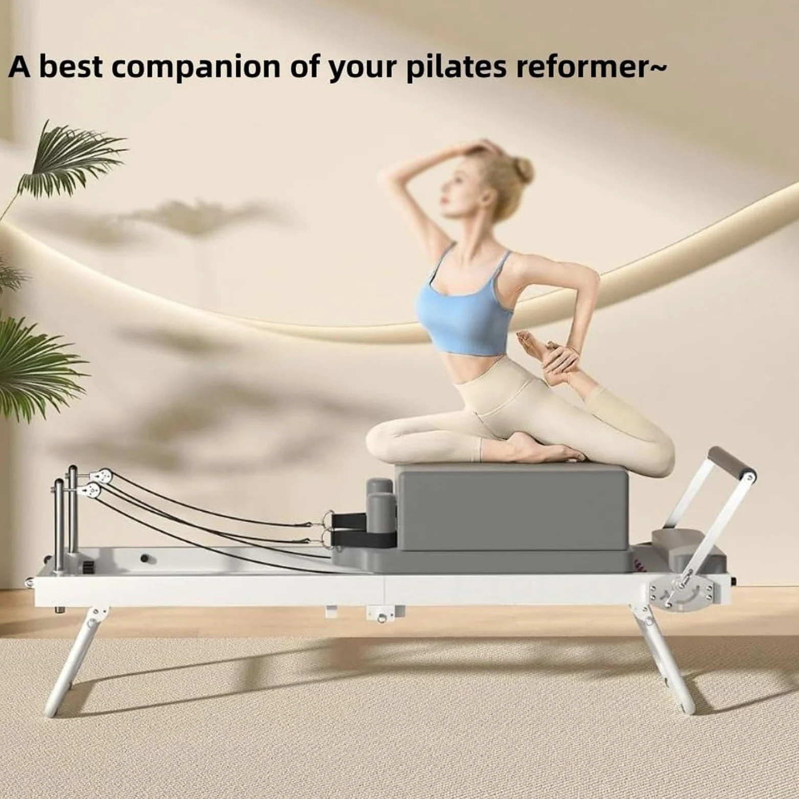 Caja reformadora de pilates, accesorio de piel sintética para ejercicios de estiramiento y equilibrio, perfecto para equipo de gimnasio en casa, tamaño de 26 x 15 x 10 pulgadas
