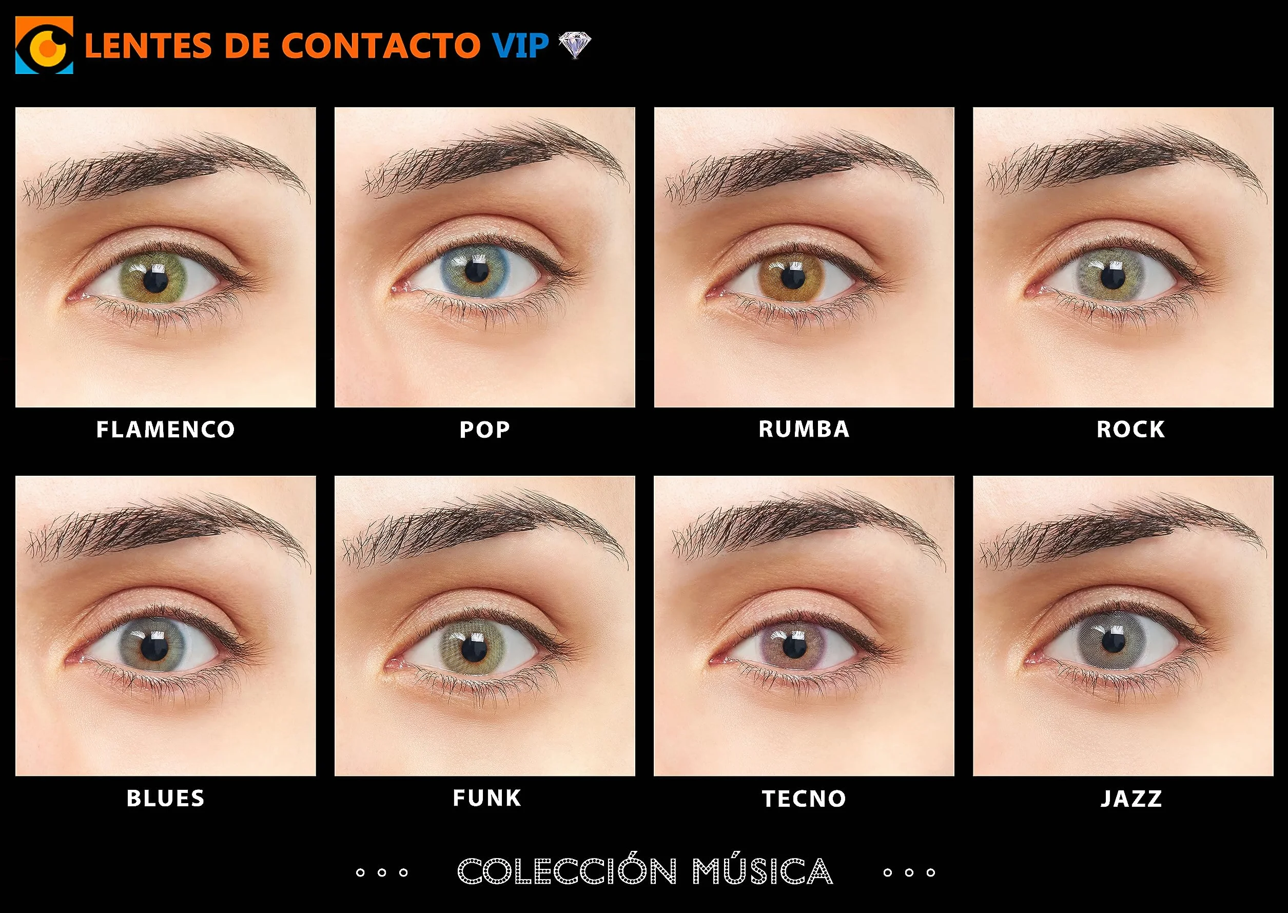 Jazz VIP Lentillas de Color gris azulado diseño super natural 2 Lentes de contacto anuales pack