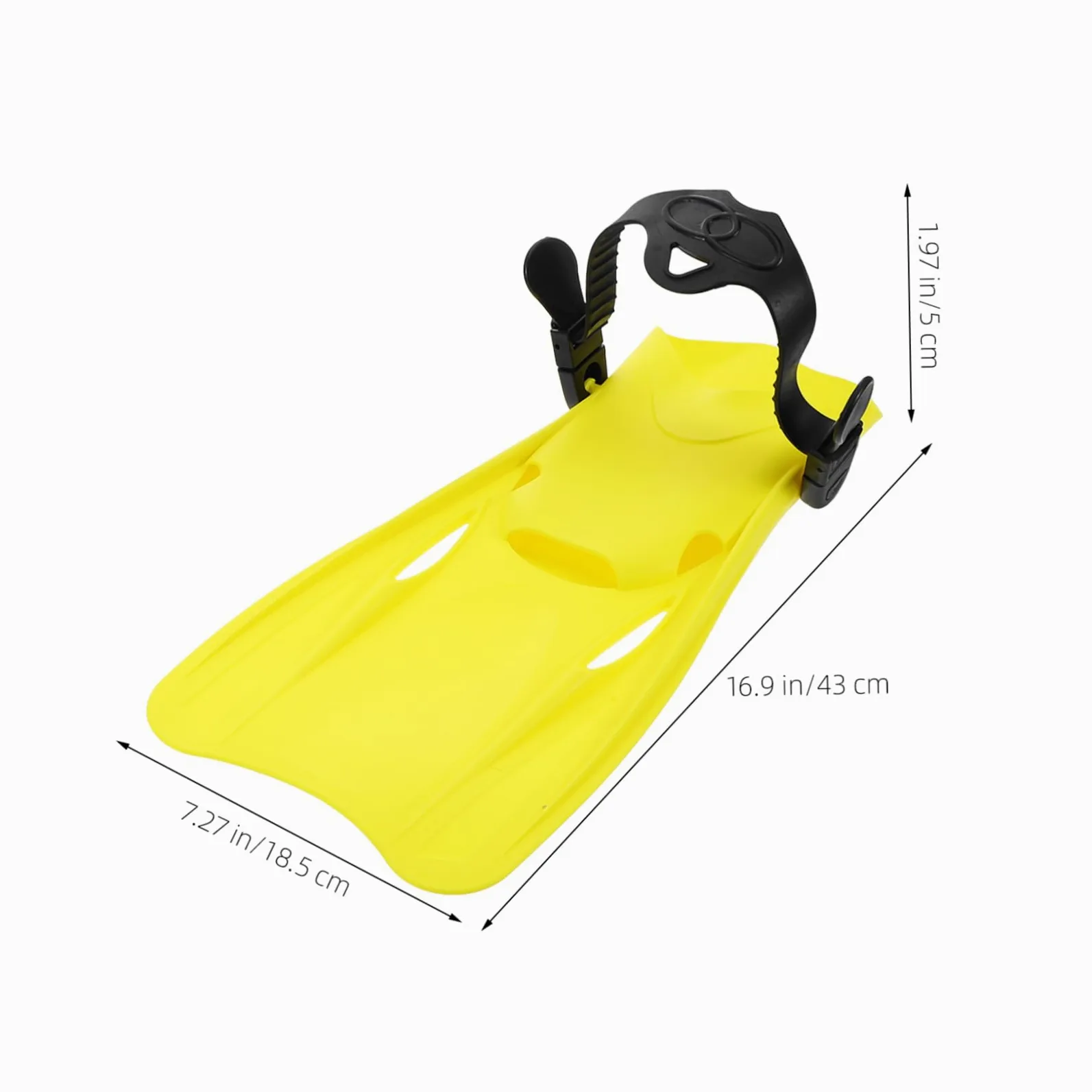 Aletas de Snorkel de Entrenamiento 1 Par, Amarillo TPR PP Ajustable | Fiesta Verano, Equipo de Buceo y Snorkel para Playa, Talla L 39-43, Experiencia de Natación Mejorada