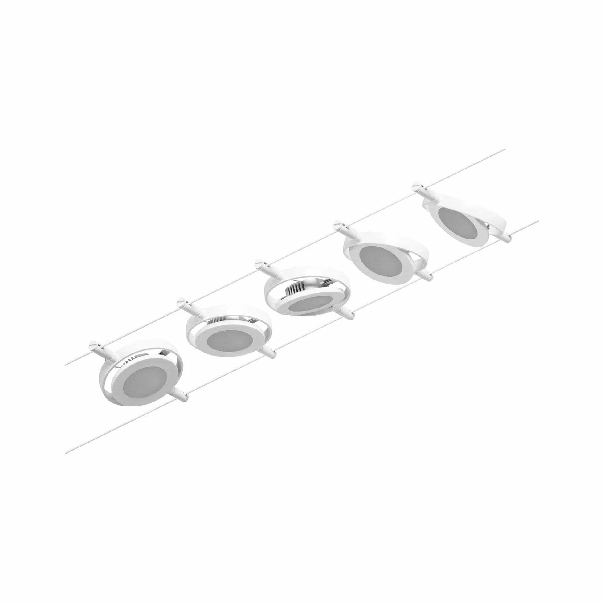 Paulmann CorDuo Juego sistema cable LED RoundMac DC 5x4.5W extensible Blanco cromado 3000K