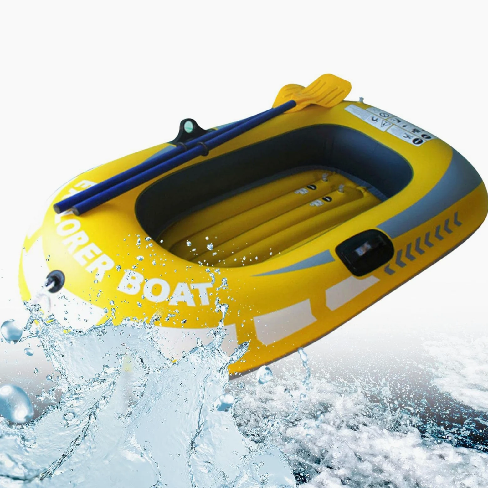 Keptfeet Kayaks inflables, Kayaks inflables para 1/2 Persona, Turismo recreativo, balsa Pesca Plegable portátil con 2