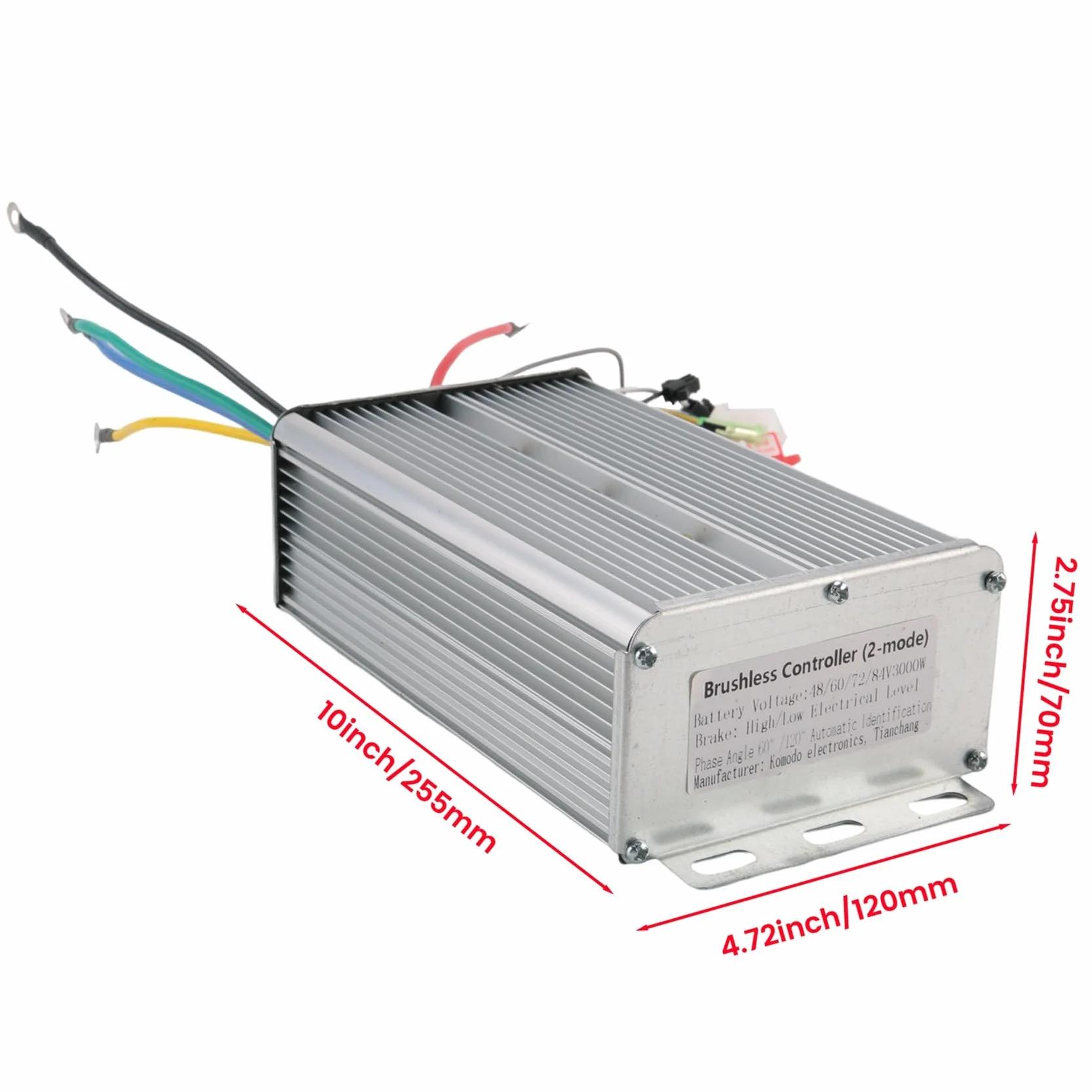 Controlador Inteligente Sin Escobillas 48V 60V 72V 84V 3000W Para Bicicleta Eléctrica