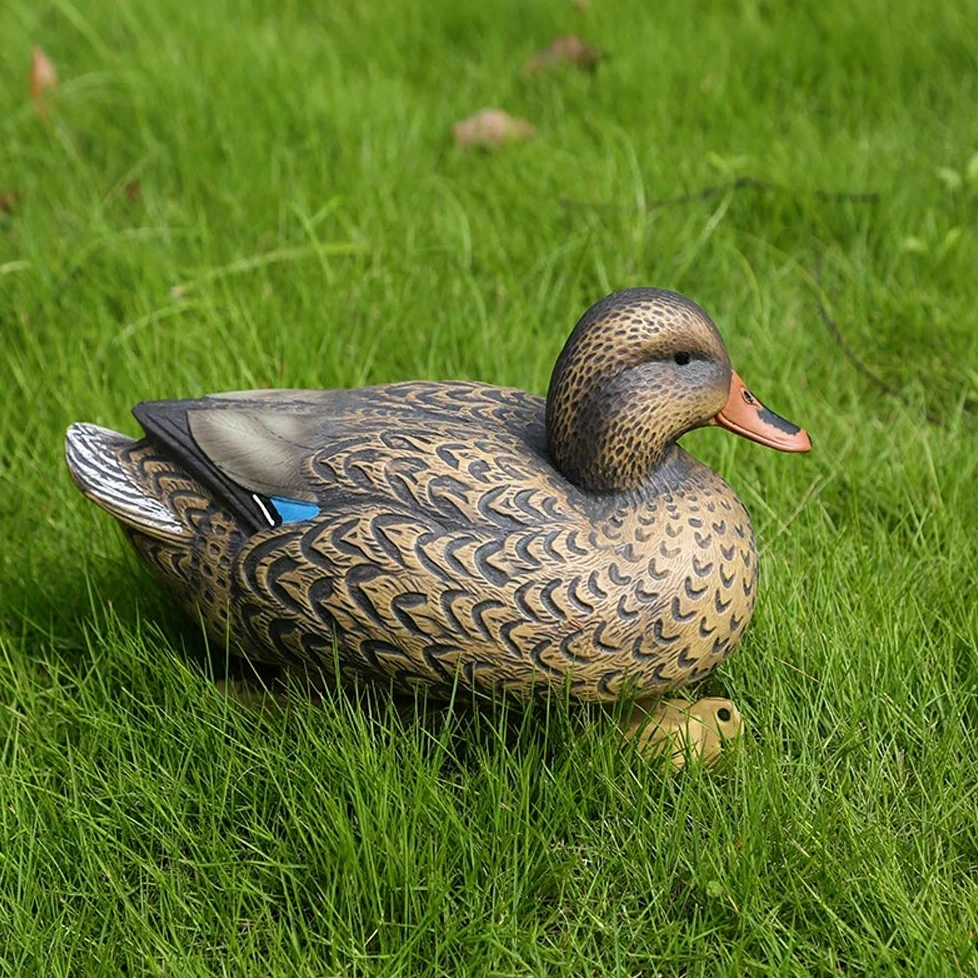 Wing Señuelos de pato para caza, señuelo de patos para estanque y campo, decoración vívida de jardín, ayuda para profesores, equipo de caza, paquete de 6