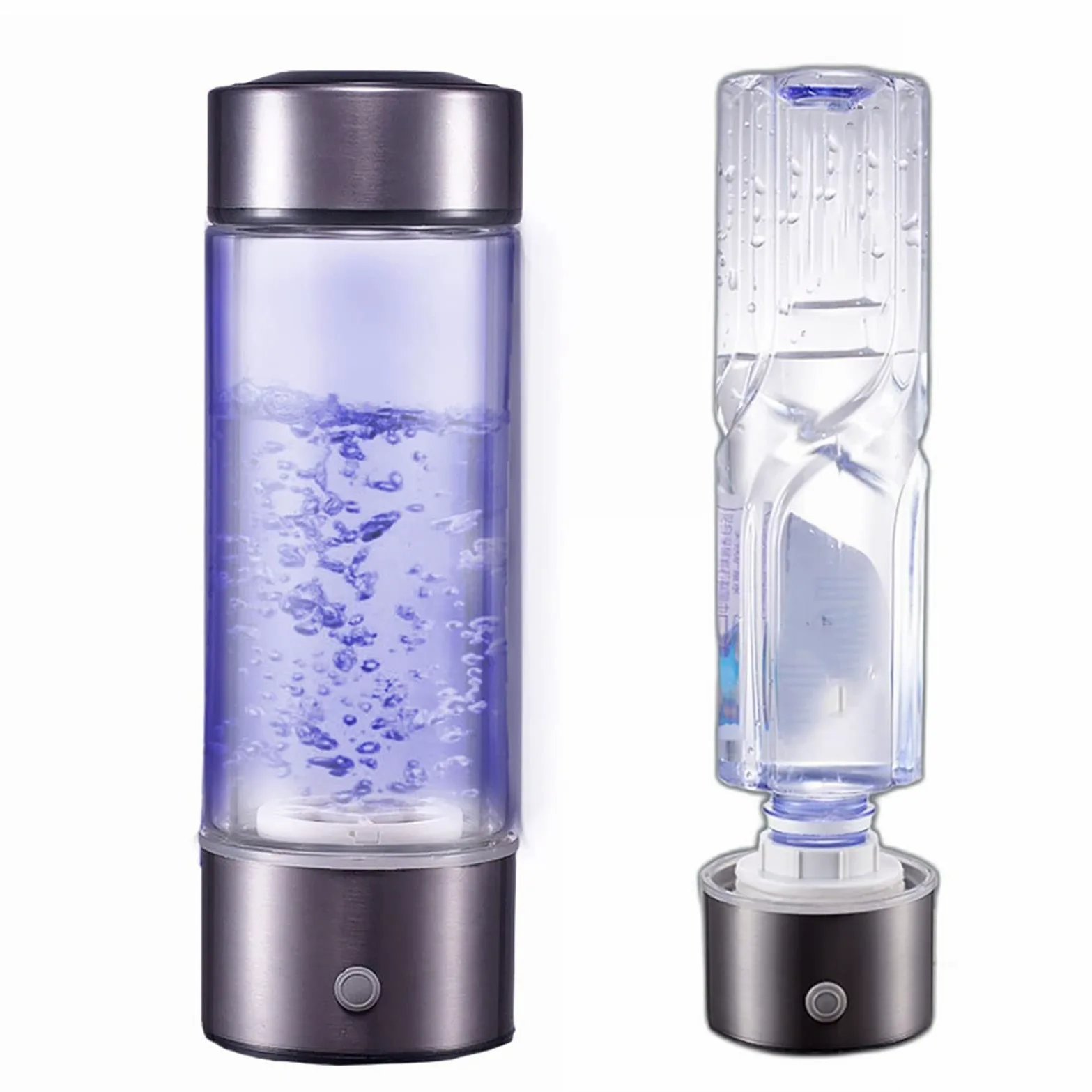 PAHION Generador Ionizador De Agua Hidrogenada Botella De Agua Hidrogenada Portátil Electrolisis Rápida En 3 Minutos Obtiene 1300-1600PPB Alta Concentración Sin BPA Botella Deportiva Saludable 430ML