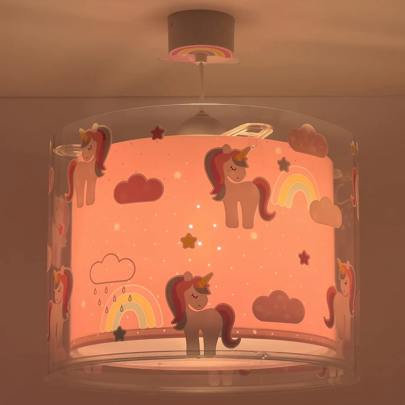 Dalber Lámpara de techo infantil Unicornios