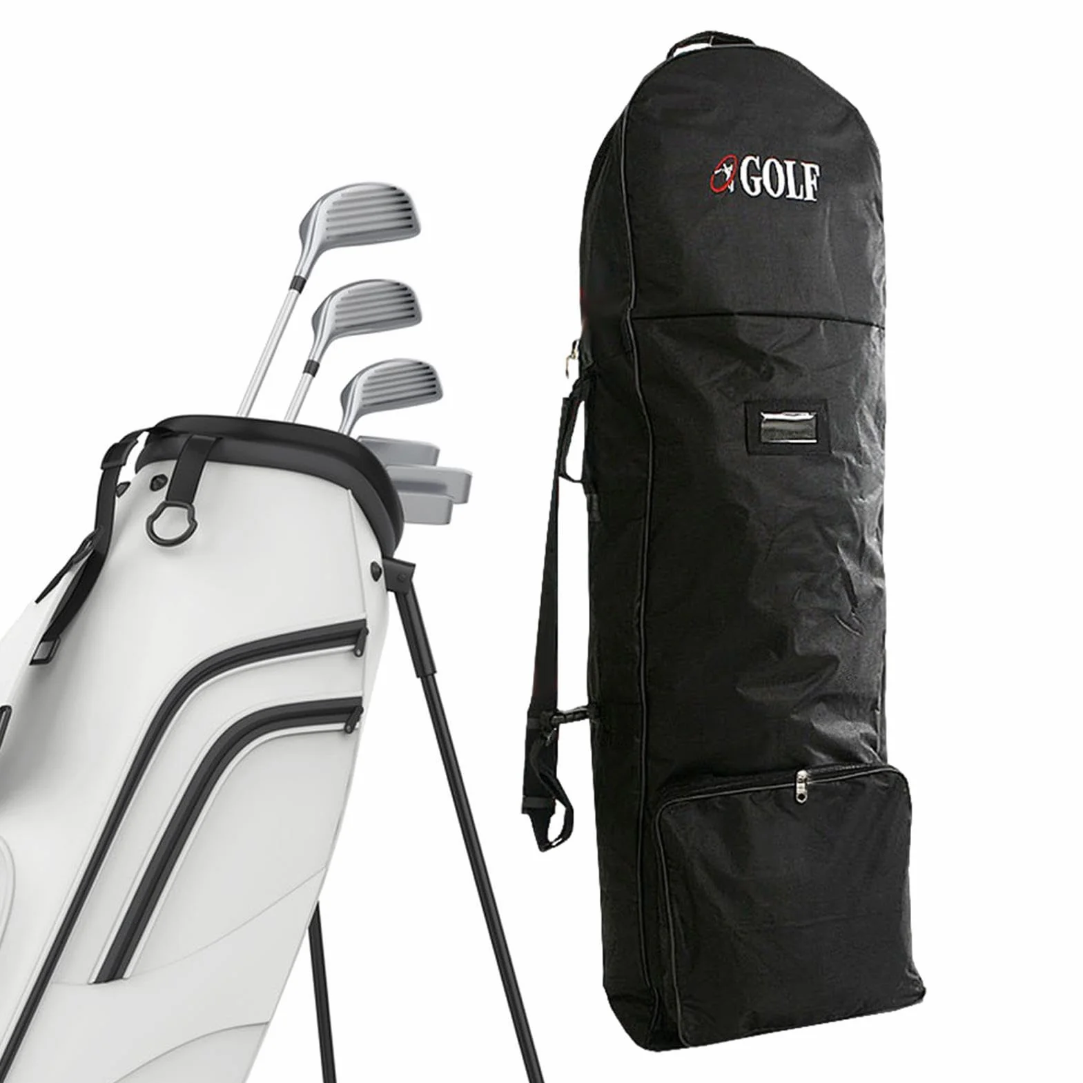 Bolsa de Golf, Bolsa de Golf de Viaje, Protector de Transporte de de Golf con Correa Ajustable, Bolsa de Viaje para protección de Vuelo de Golf con Ruedas para la