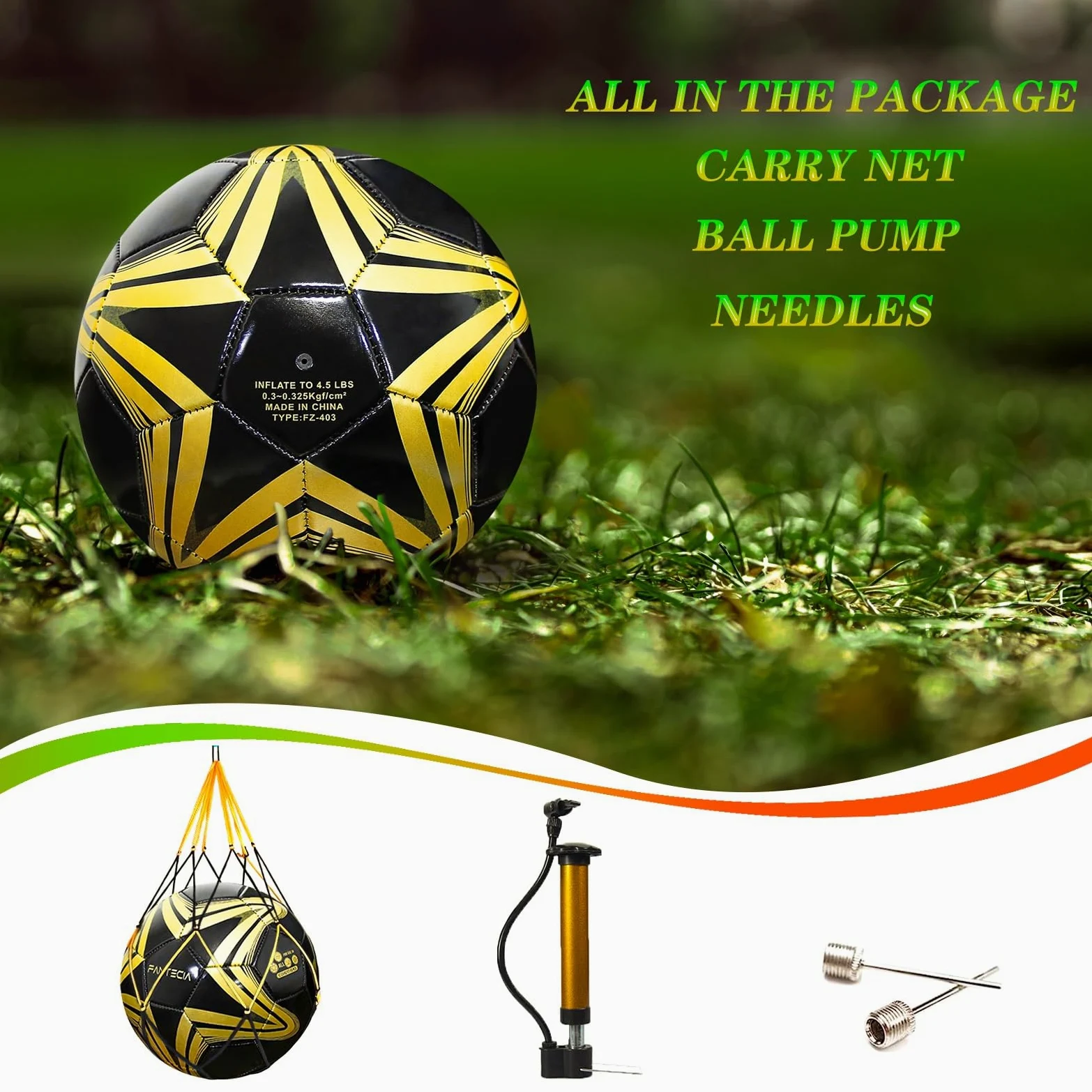 Balón de fútbol unisex de talla 5, pelota oficial profesional al aire libre para jóvenes y adultos., Negro