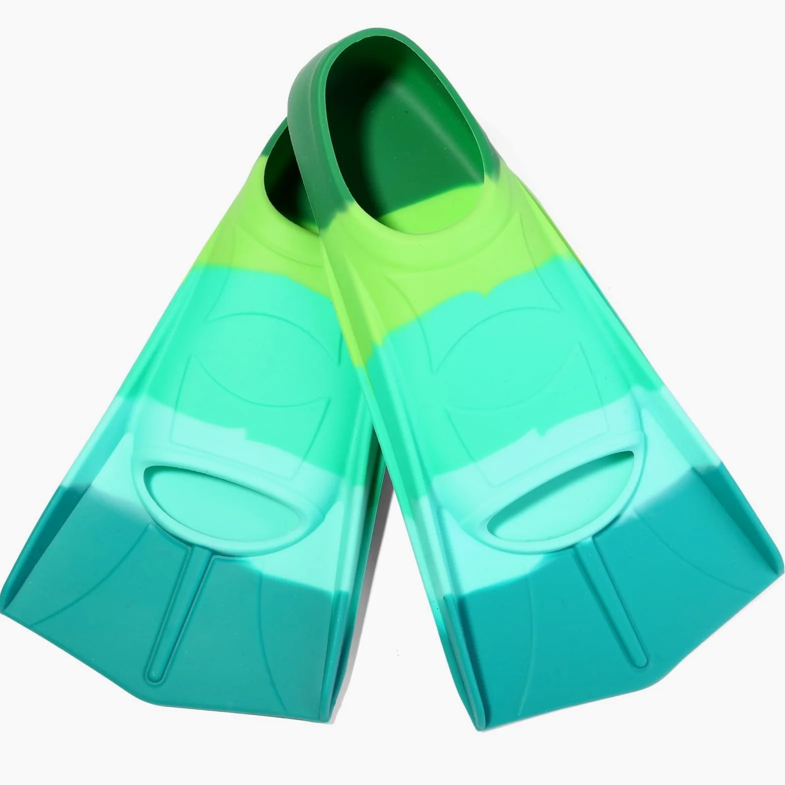 Aletas de natación para niños, aletas cortas de entrenamiento de natación para natación, esnórquel para niños, niñas, niños y adolescentes (D-S)