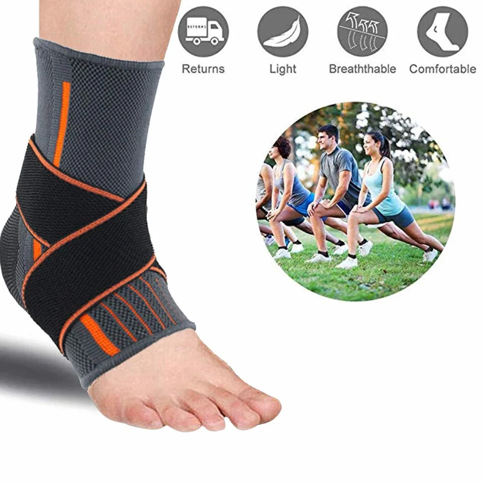 Semme Tobillera Calcetín Fascitis Plantar Compresión de Tobillo Esguince Deportiva con Soporte de Protector de Tobillos para Fitness y Alivio de Dolor de Hinchazón Tendinitis (Mujer)