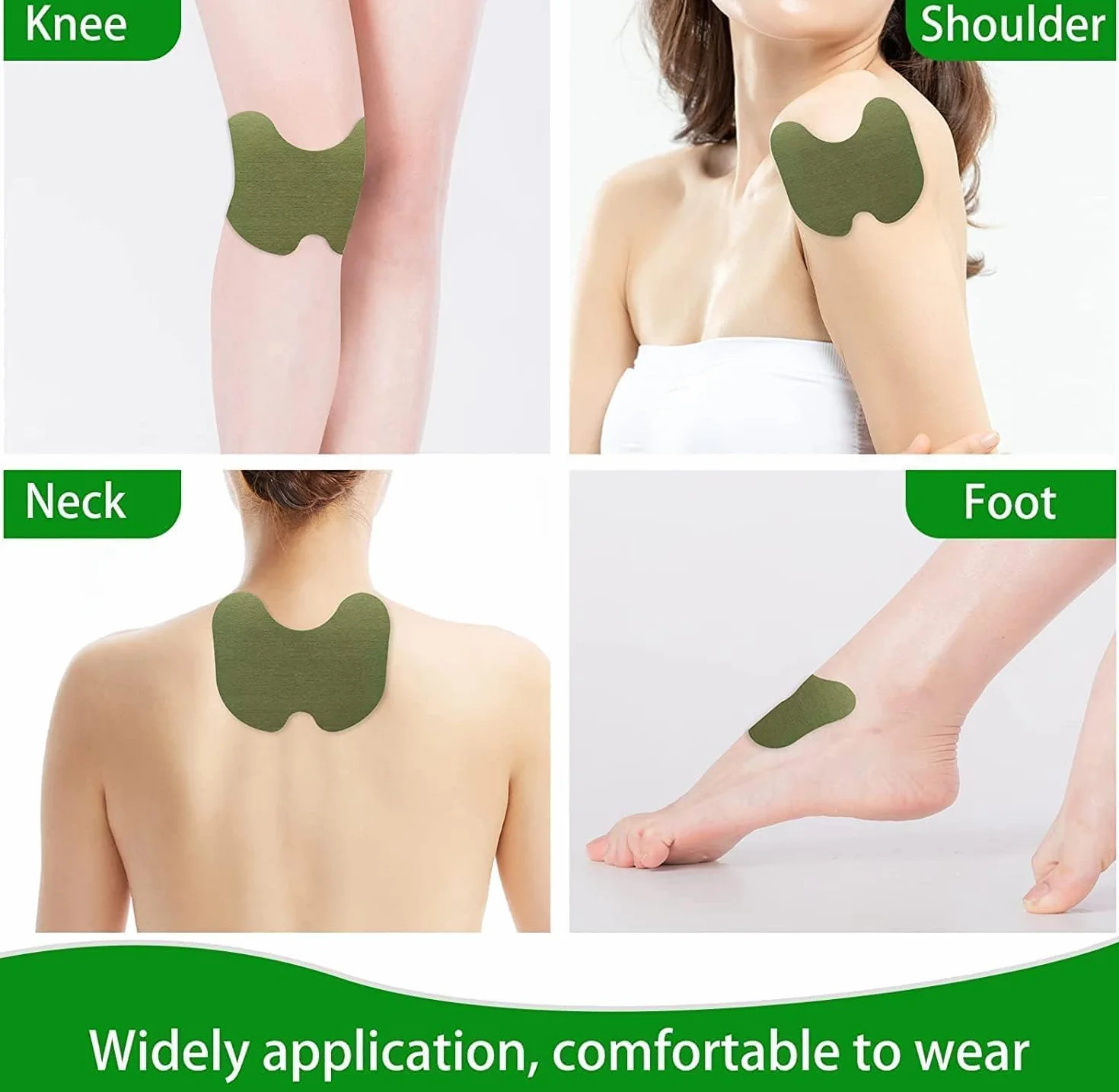 Parches para aliviar el dolor de rodilla MQUPIN, 56 unidades, ajenjo, para espalda, cuello y hombro