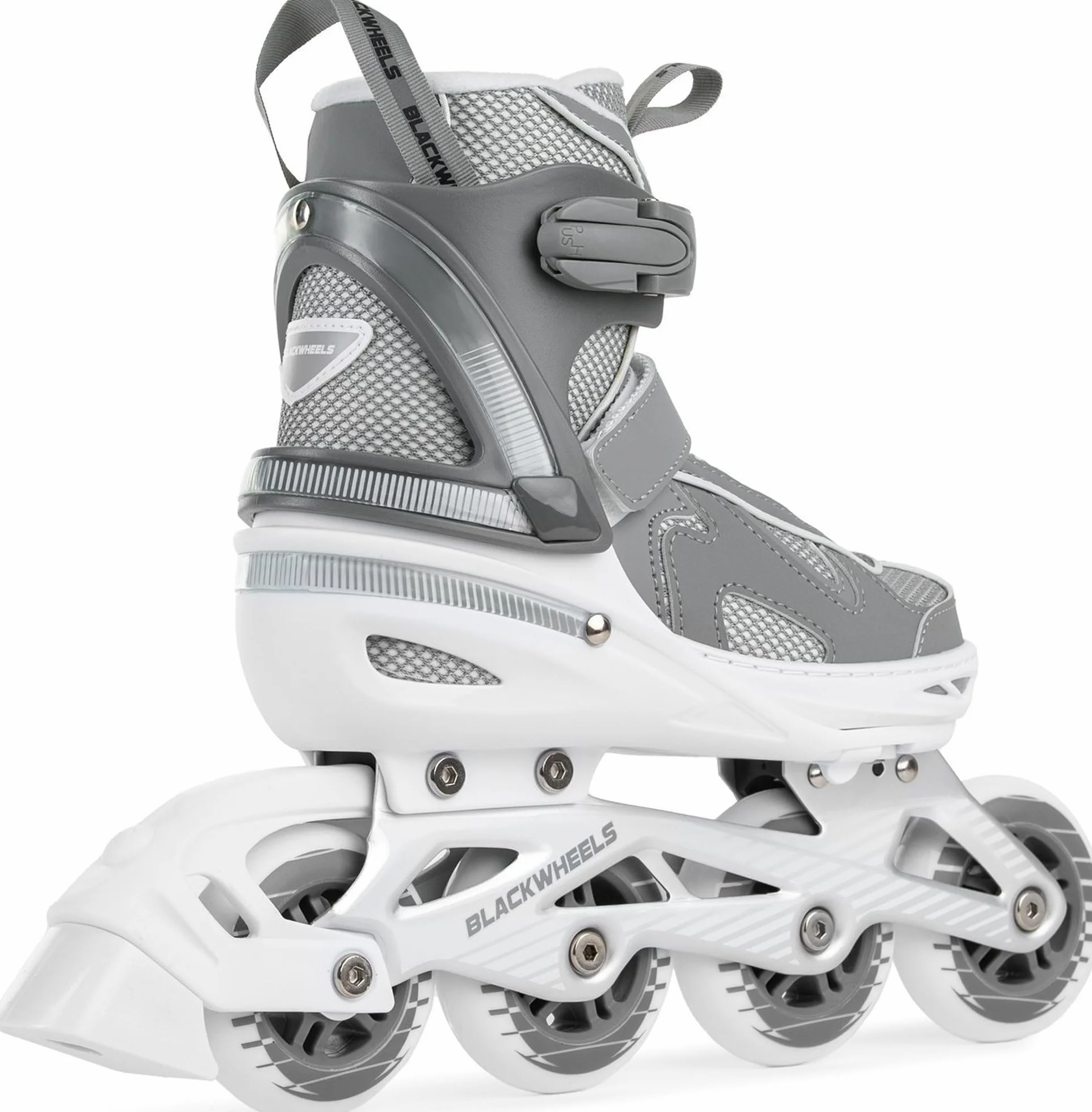 BLACKWHEELS Flex Pro Patines en línea Ajustables con chasis de Aluminio, rodamientos ABEC-7 y Sistema de Triple Cierre