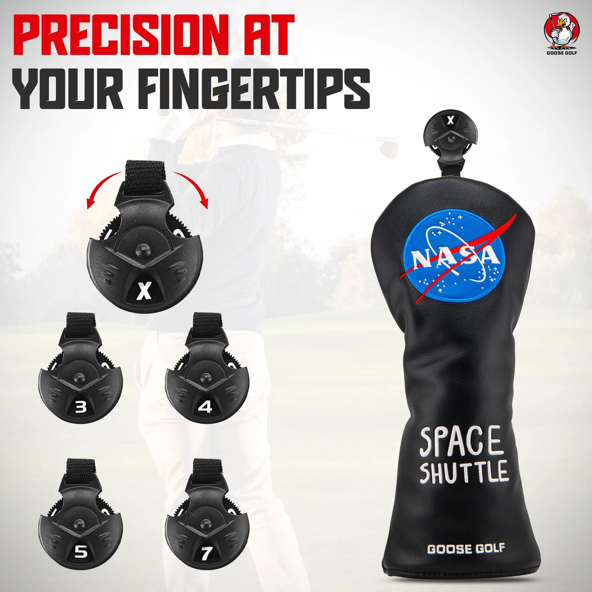 Fundas para Palos de Golf: Driver, Madera e Híbrido – Compatibles con Todas las Marcas – Cierre Elástico – Fundas Premium – Interior Suave con Rueda de Identificación – Protección Total para tus Palos