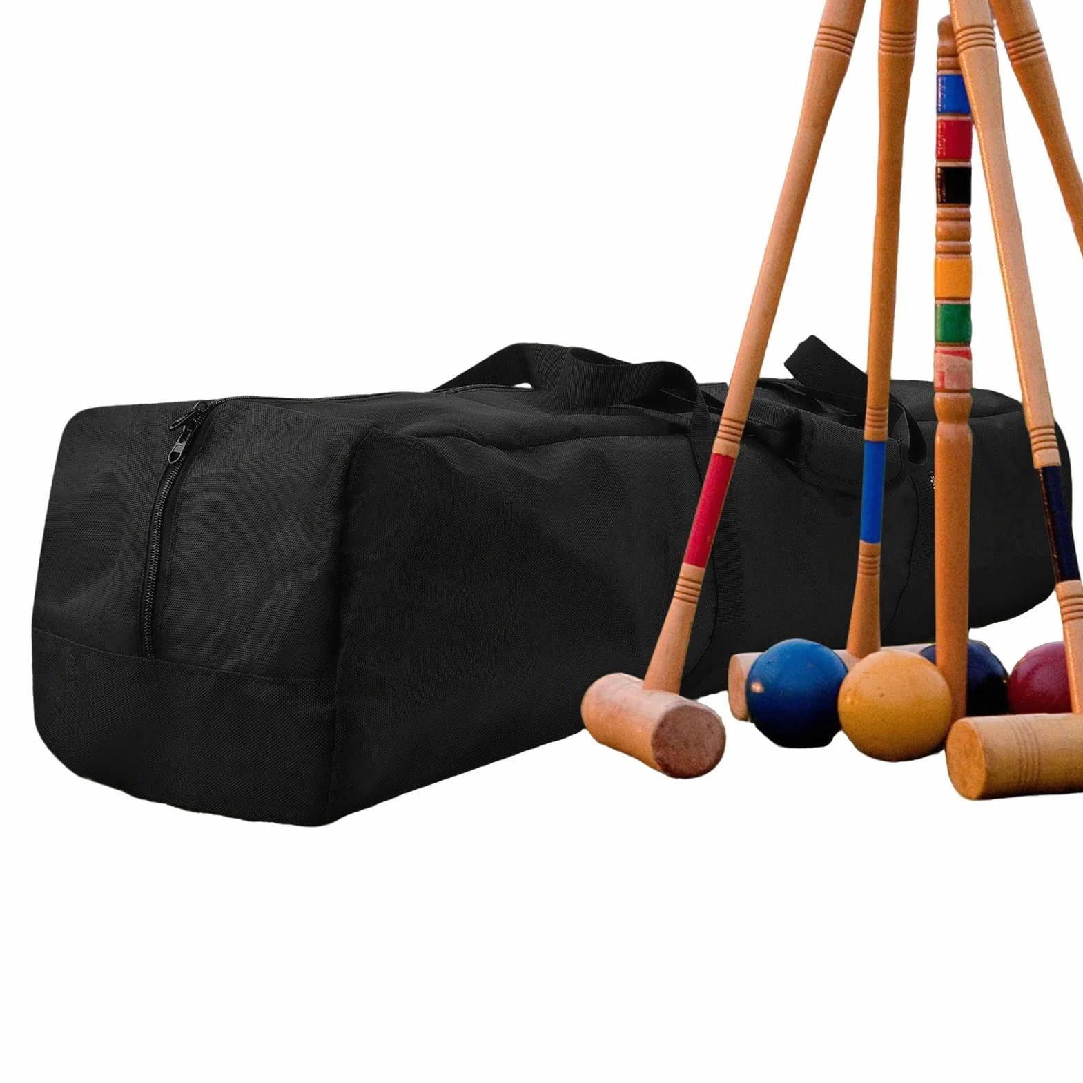 Croquet, bolsa de almacenamiento de croquet, bolsa de equipaje con cremallera, organizador de dispositivos deportivos, crocket de viaje para exteriores