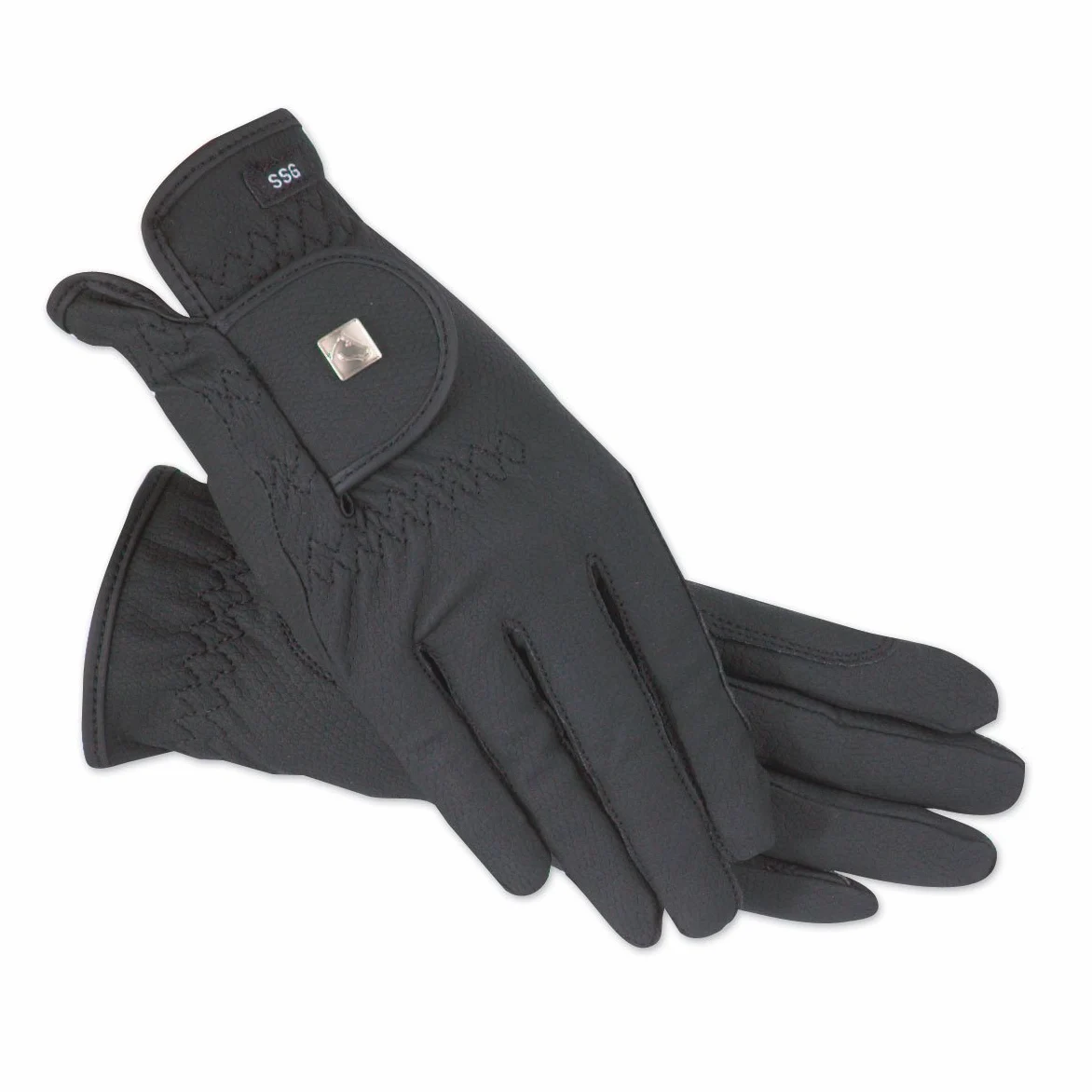 SSG Gloves 2200 Soft Touch - Guantes de hípica para Hombre, Color Negro, Talla UK: Size 7