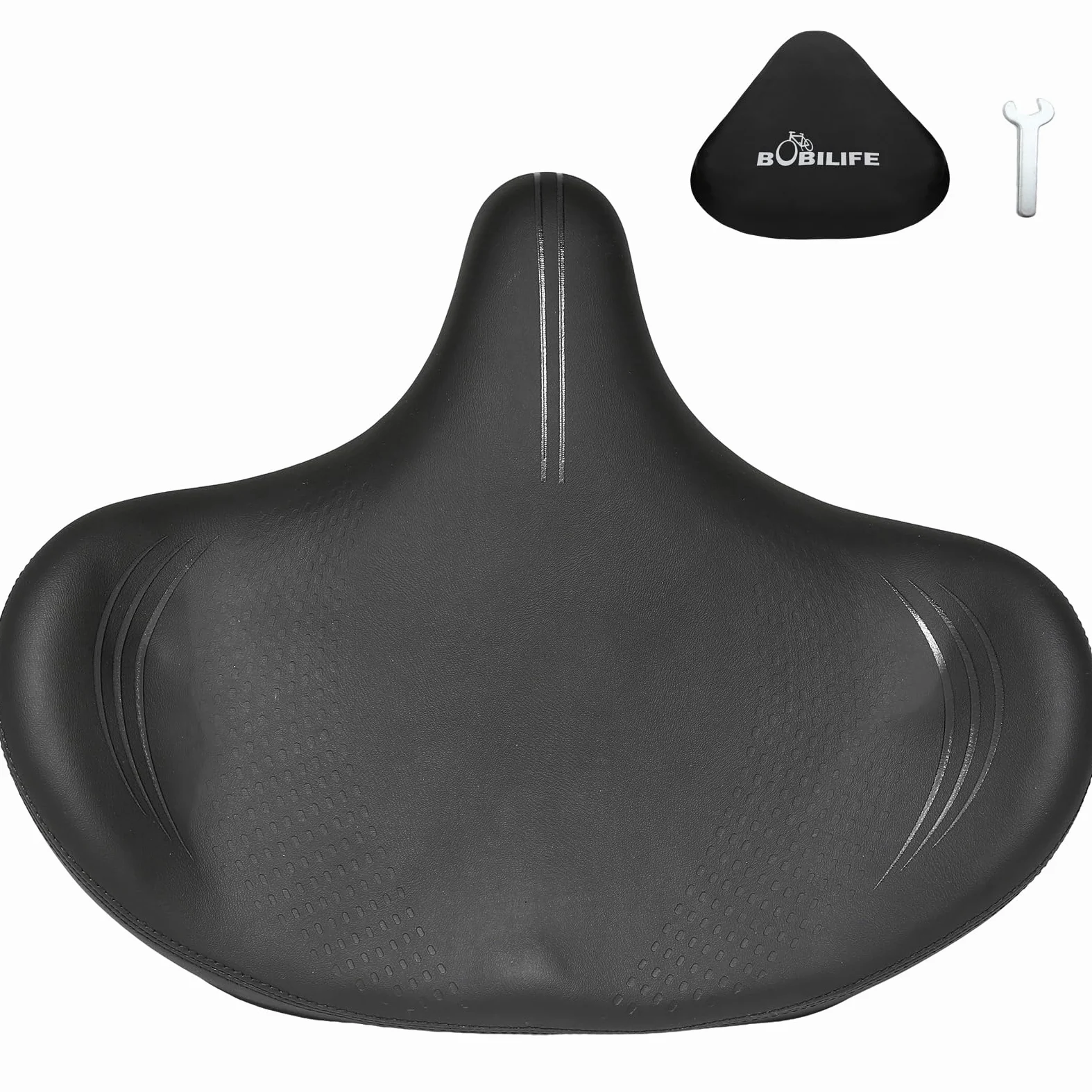 Asiento de bicicleta grande y ancho – Reemplazo de sillín de bicicleta, comodidad para Peloton, bicicleta eléctrica estacionaria de ejercicio, bicicletas de carretera de montaña para hombres y