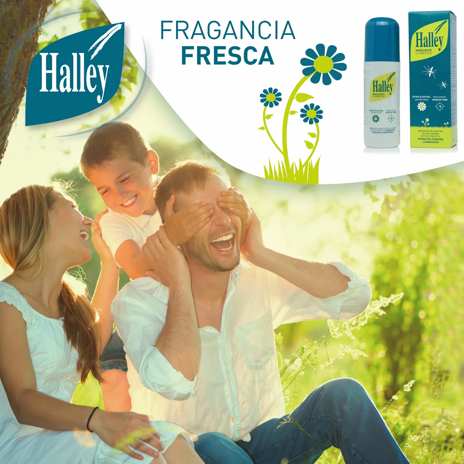 Halley Repelente Mosquitos Spray 250ml Extracto Natural de Pyrethrum