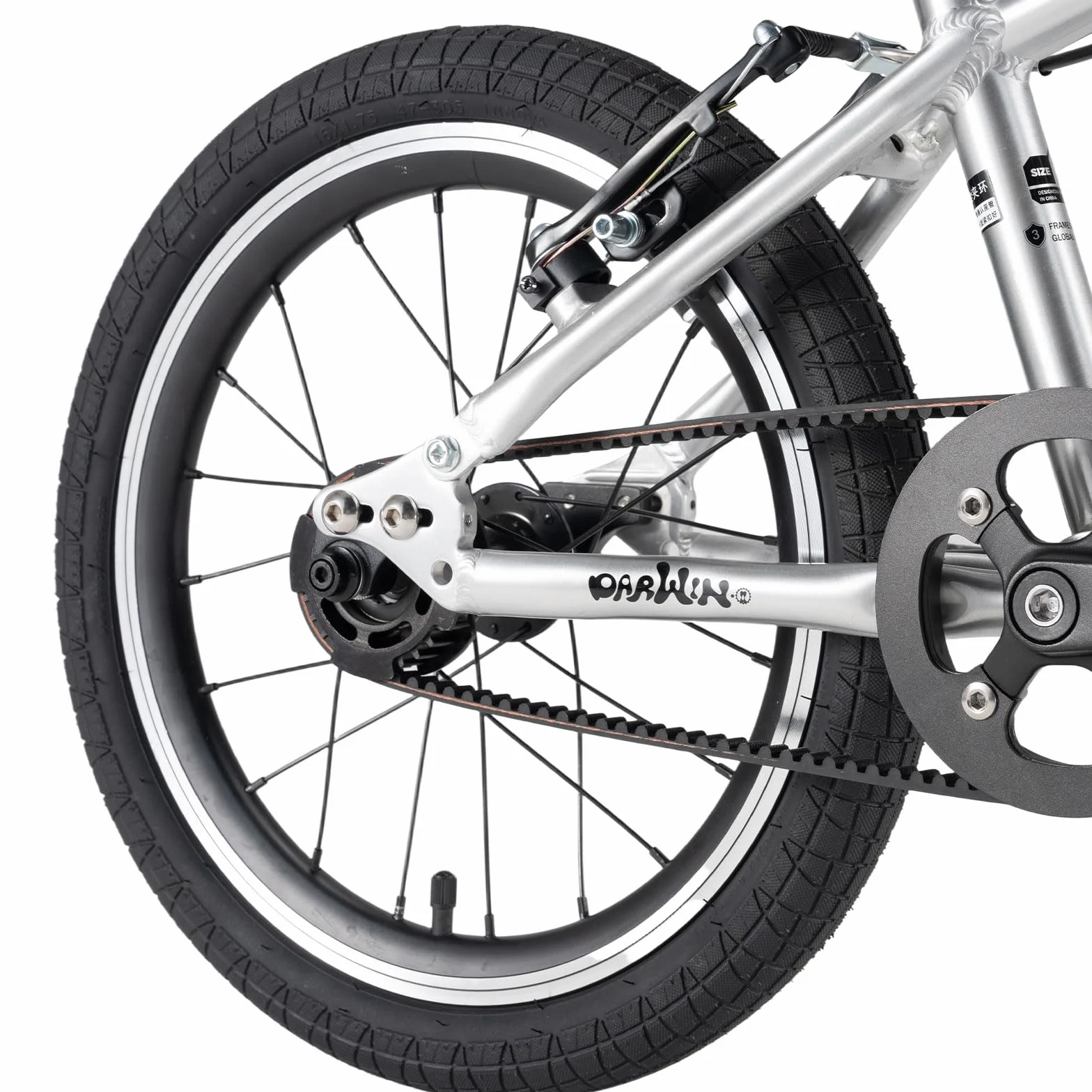 ROCKBROS Darwin Riemenantrieb 16/20 Pulgadas Bicicleta de Montaña para Niños, Bicicleta Infantil con Cuadro de Aluminio Ligero