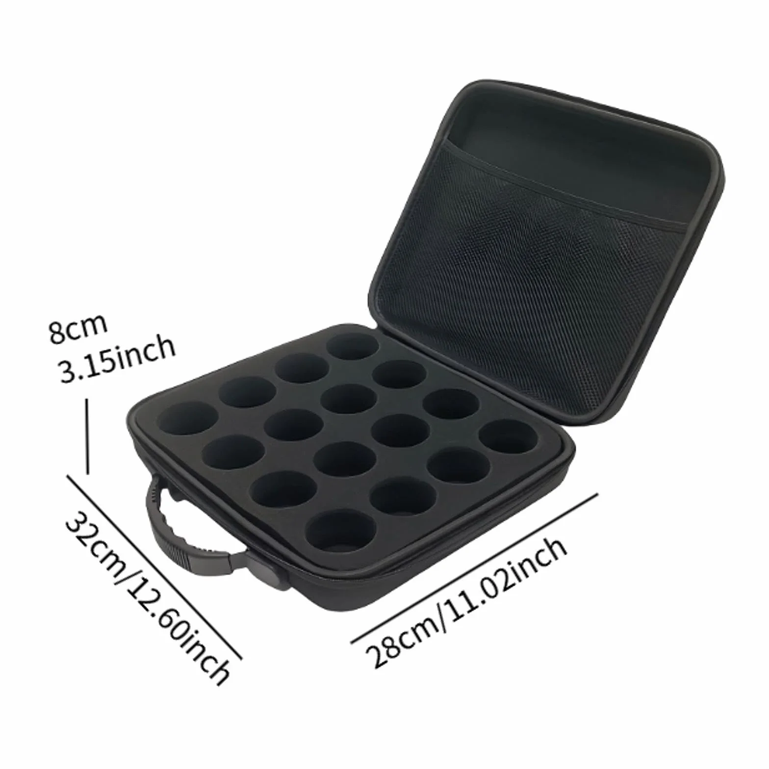 Harilla Estuche de Transporte para Bolas de Billar, Caja de Almacenamiento, Ligero, Cremallera, Acolchado