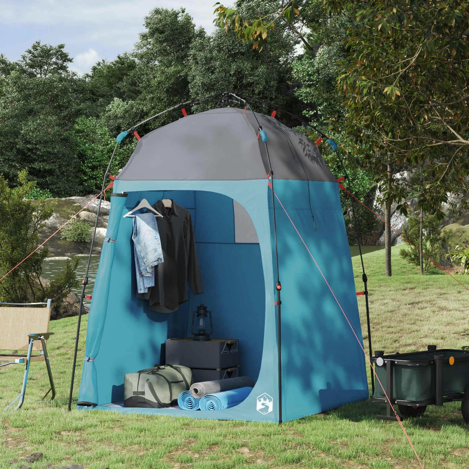 Tienda Instantánea 2 Personas Liberación Rápida con Techo Azul,Deportes,Actividades al Aire Libre,Camping y Senderismo,Tiendas de campaña,4.85kg-42008394