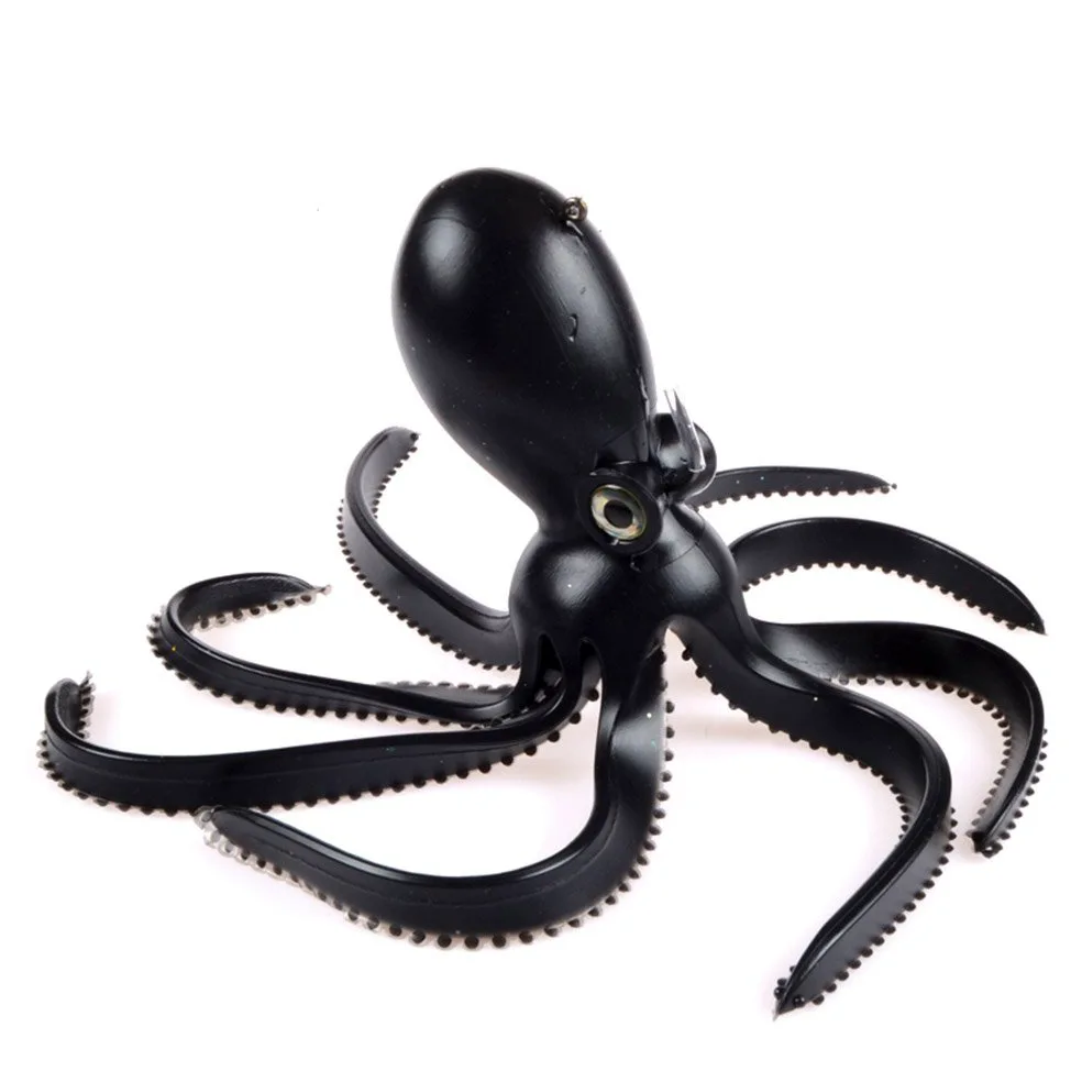 Pulpo Artificial Jig Head con señuelo con Falda de Plomo de Cola Larga para Pesca de Agua Salada Big Game (PVC, 9cm/18cm/24cm, opción