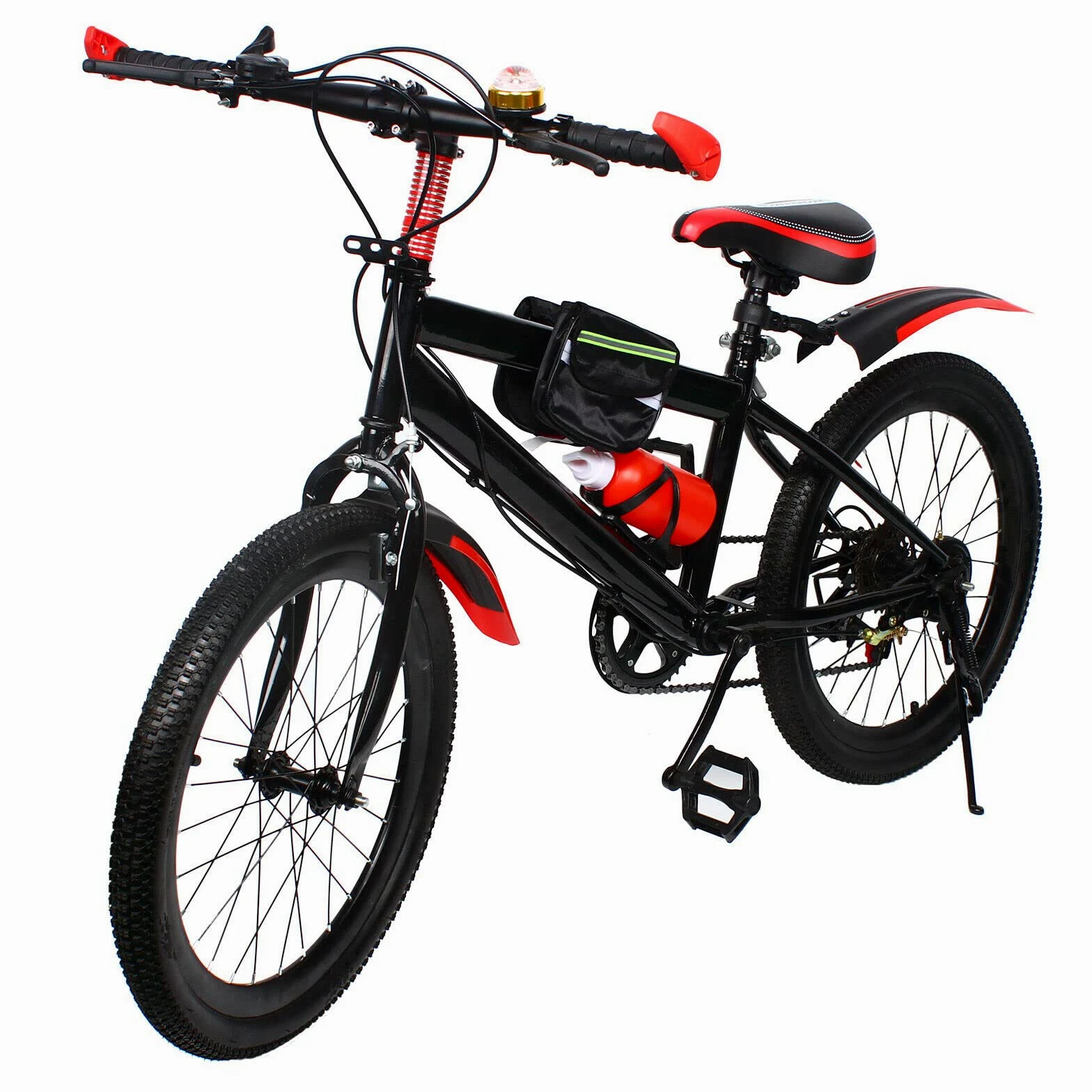 Bicicleta de montaña para niños de 20 pulgadas, 6 velocidades, para adultos, altura regulable, unisex, hasta 85 kg