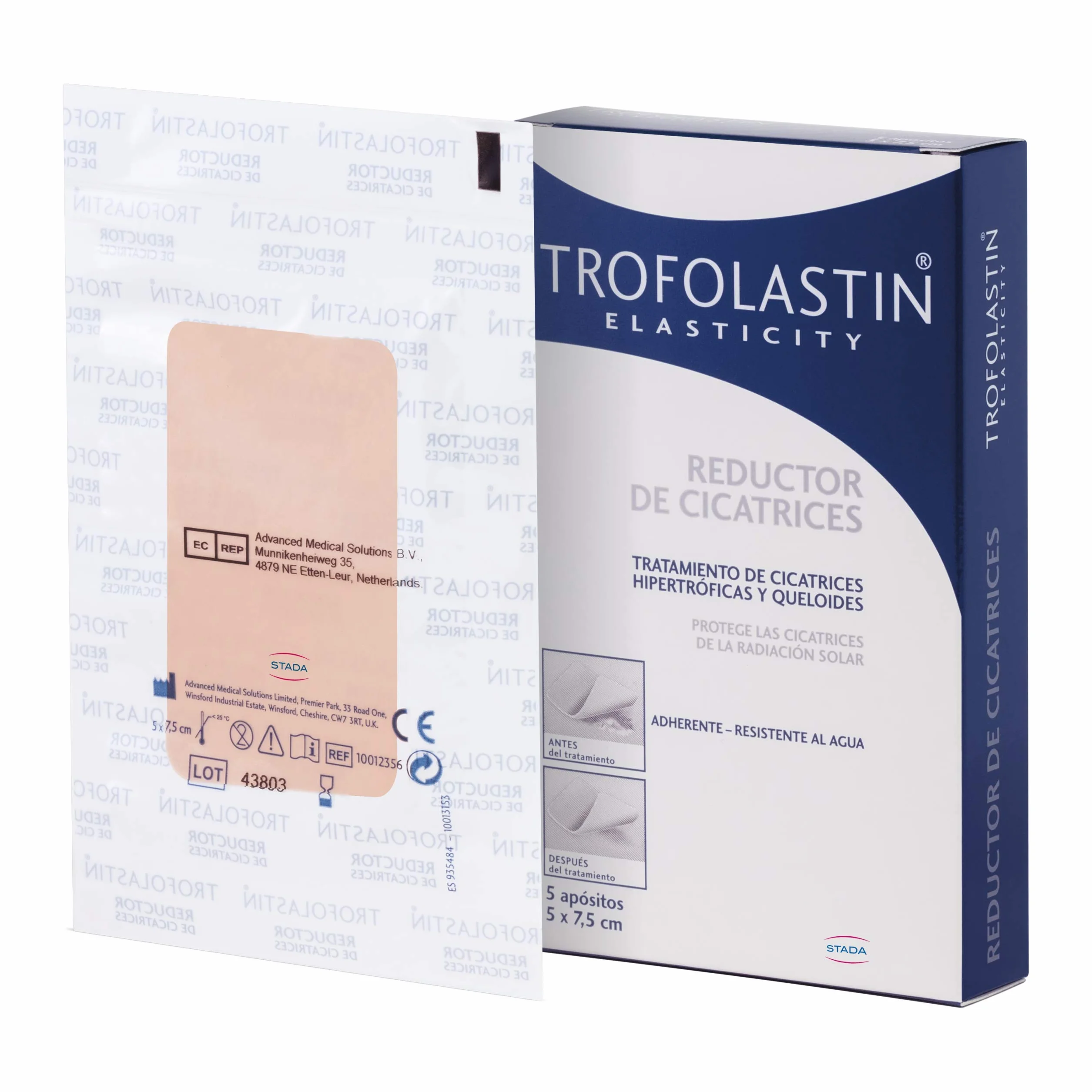Trofolastin Reductor de Cicatrices Apósitos Adhesivos 5x7,5cm 5 Unidades