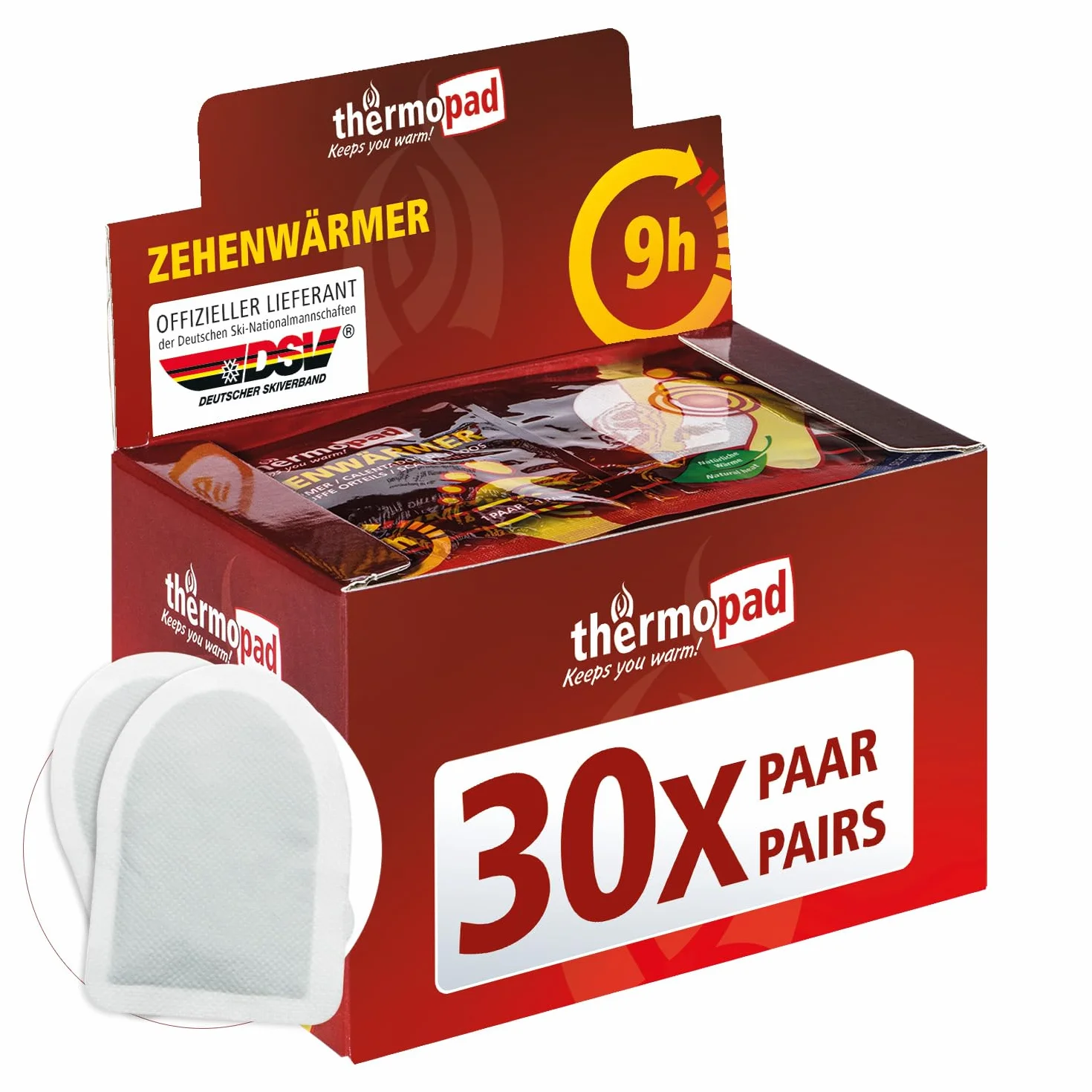 THERMOPAD Calentadores de Dedos 9 Horas Activado por Aire para Zapatos