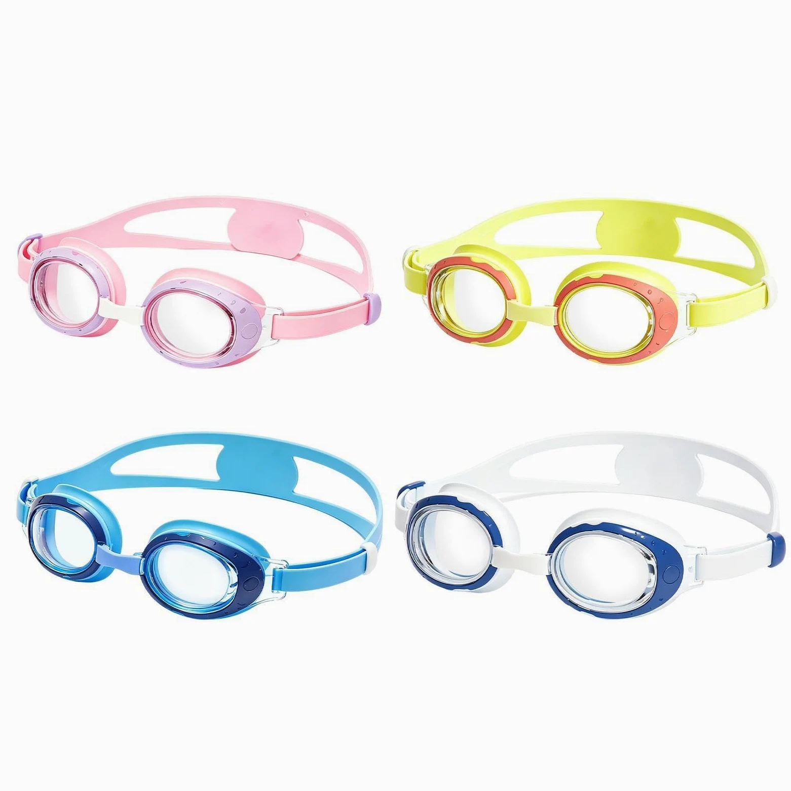 Gafas De Natación Para Niños De Silicona Amplia Y Clara Antiempañante | Gafas Impermeables Subacuáticas Antivaho Para niñas, piscinas de competición y playa, parque acuático, exterior