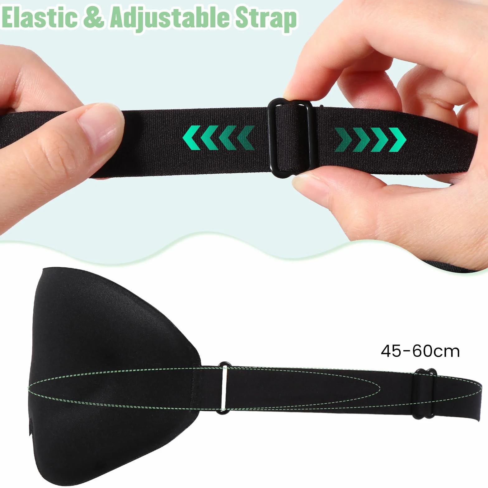 Antifaz para Dormir 3D Correa Ajustable Anti-Luz Sleep Mask para Mujer y Hombre Viajar