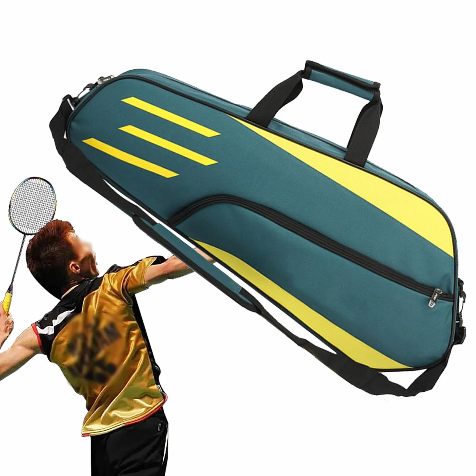 Bolsa Para Raqueta De Bádminton - Bolsa Impermeable Para Funda Para Raquetas De Bádminton, Bolsa De Transporte Para Hombro De Tenis | Bolso Duradero De La Raqueta De Tenis Del Diseño Ergonómico