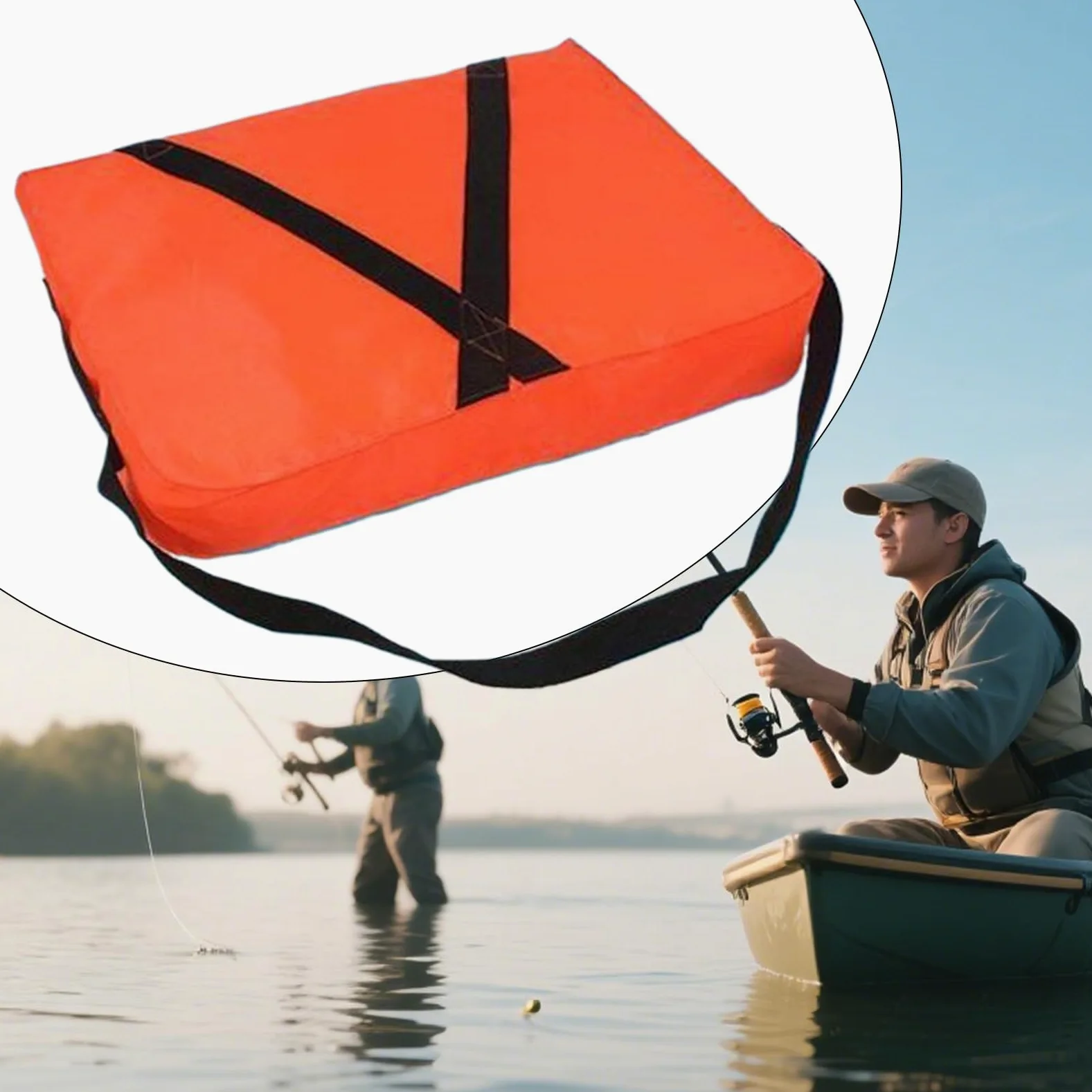 Cojines Flotantes para Barco Almohadilla Lanzable para Bote | Salvavidas con Correa de Rescate para Kayaks, Canoas, Embarcadero, Tabla de Remo