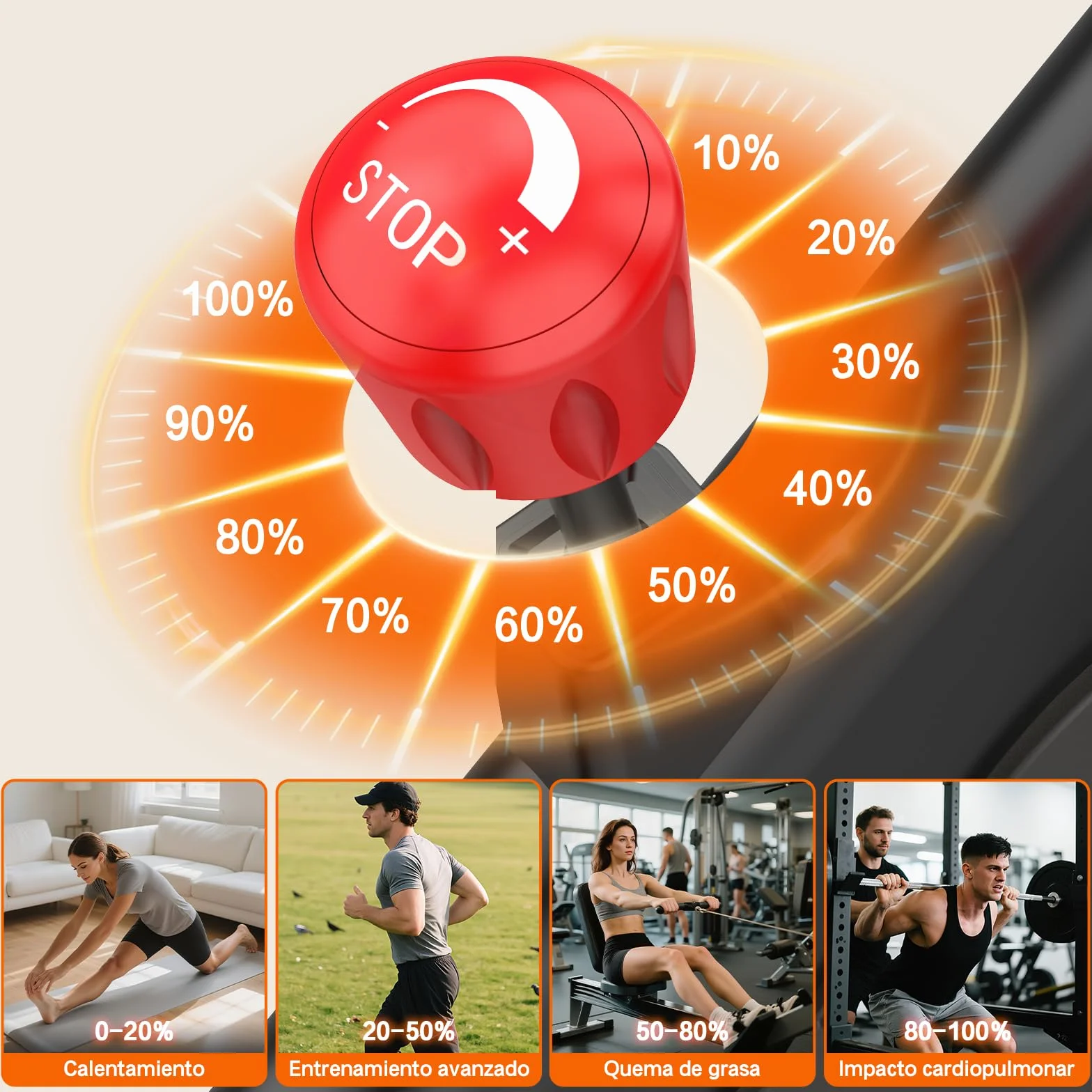 HXD-ERGO Bicicleta Estática en Casa con Resistencia Ajustable, Bicicleta Estatica Silenciosa con Monitor LCD, Cómodo Cojín de Asiento, App Propia, Capacidad de 160 kg, Entrenamiento Aeróbico