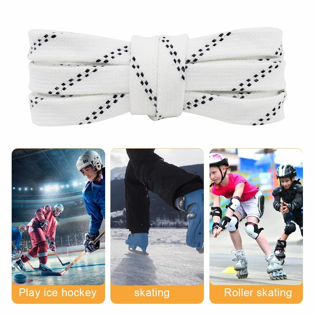 IKOPFLN 1 par Alephnull Cordones encerados Inline Hockey para Patinaje sobre Hielo Anti-Fractura