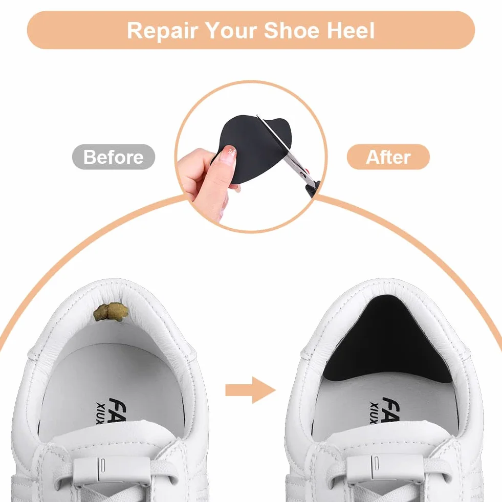 Flintronic 8 pares parches reparación zapatillas talón piel almohadillas grandes pequeños