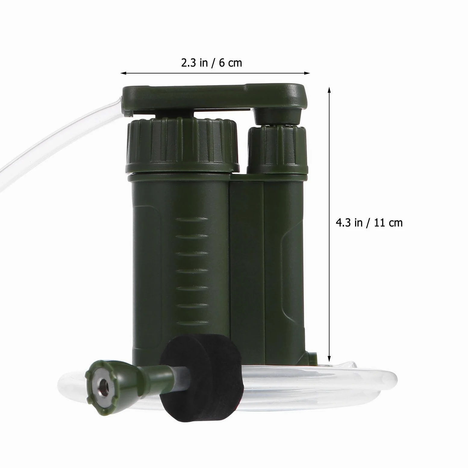 Toddmomy Purificador de Agua Portátil Verde de Abs para Camping | Filtro Exterior de Emergencia, Seguro y Fiable, Fácil de Transportar, Uso en Rutas y Acampadas