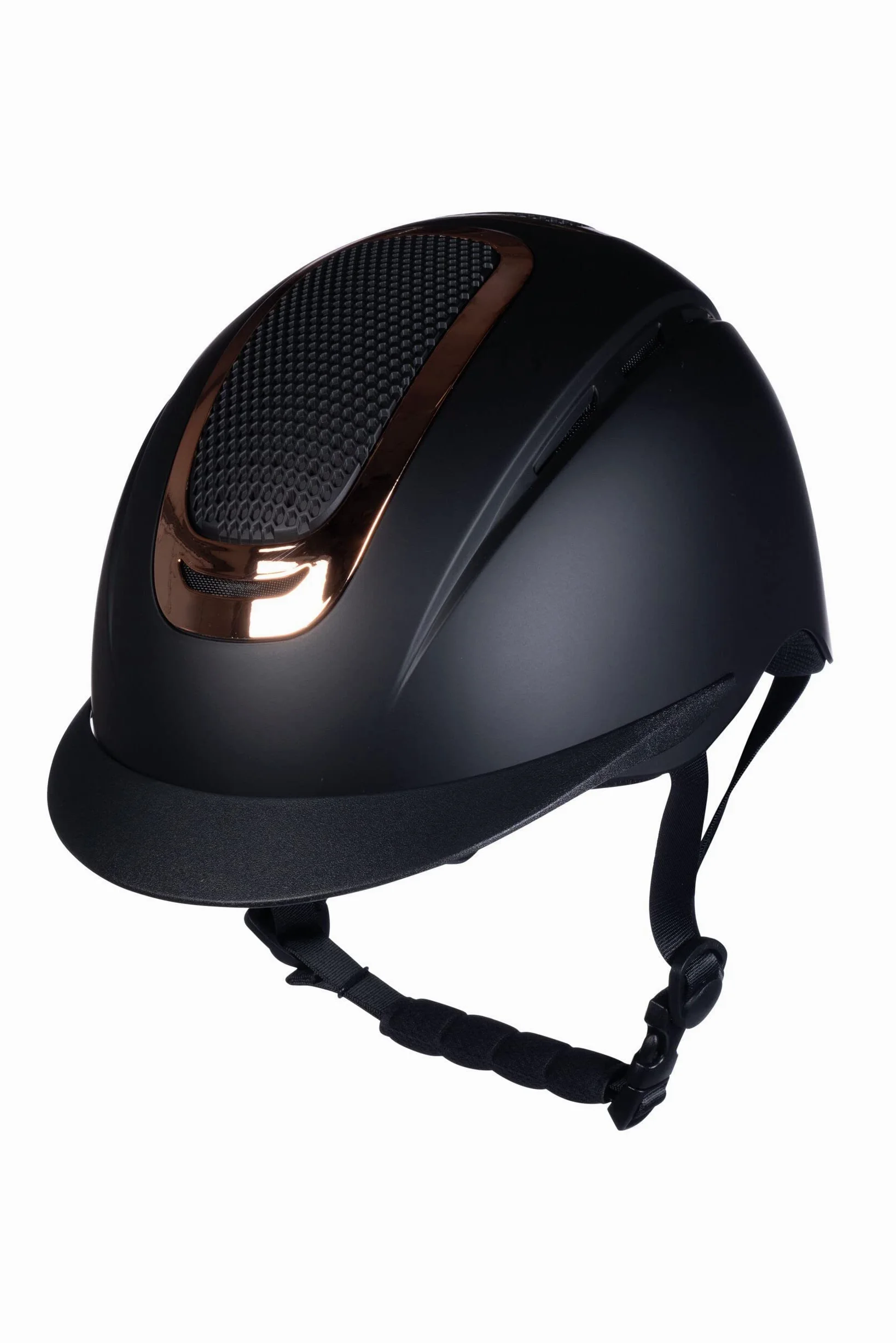 HKM Sydney Casco de equitación, Unisex, Dunkelblau/Rosegold, S