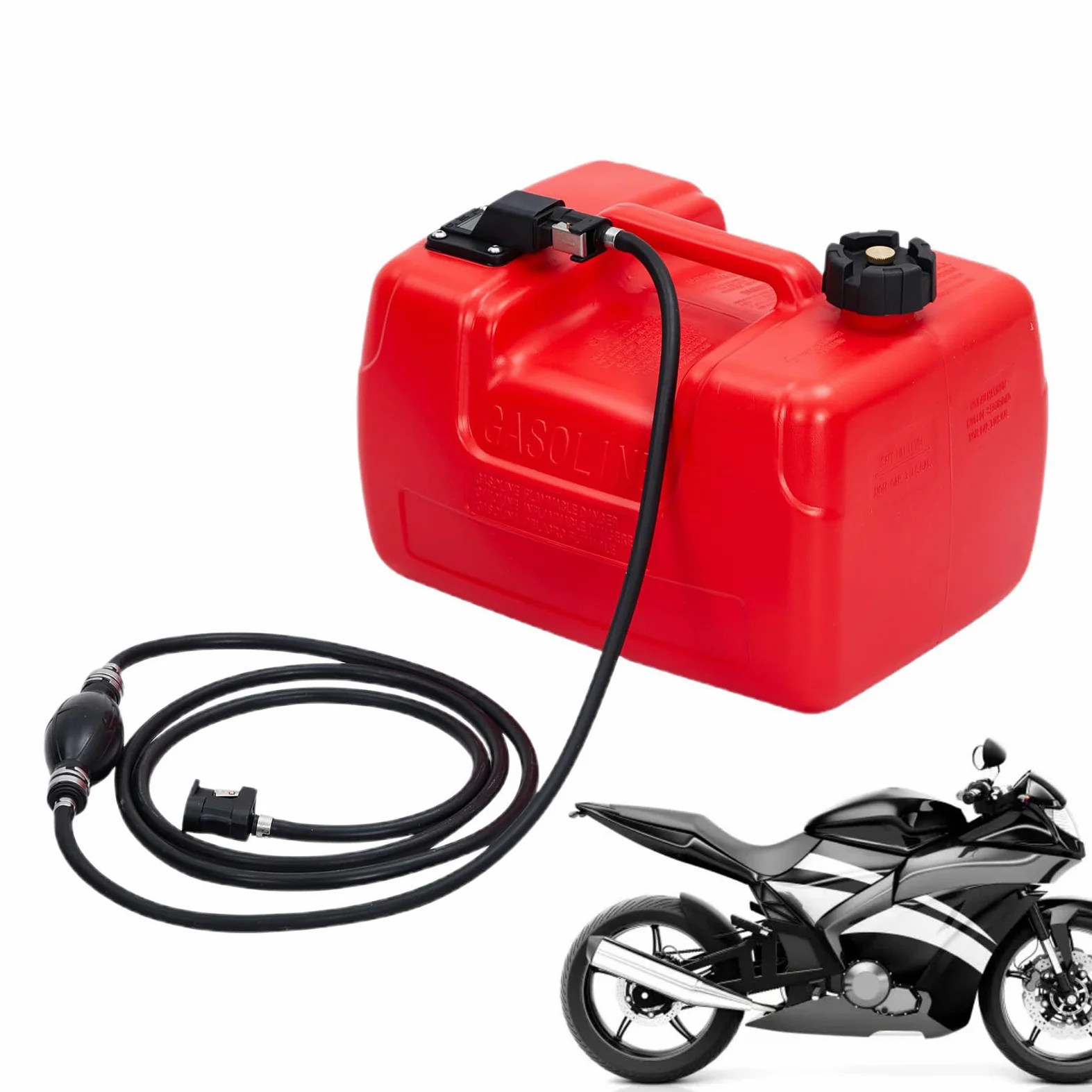 Tanque para bote, tanque externo Tanque de marino | Contenedor de de bota de pesca portátil 3 galones para yates, lata de crudo de barcos con filtro y tubería