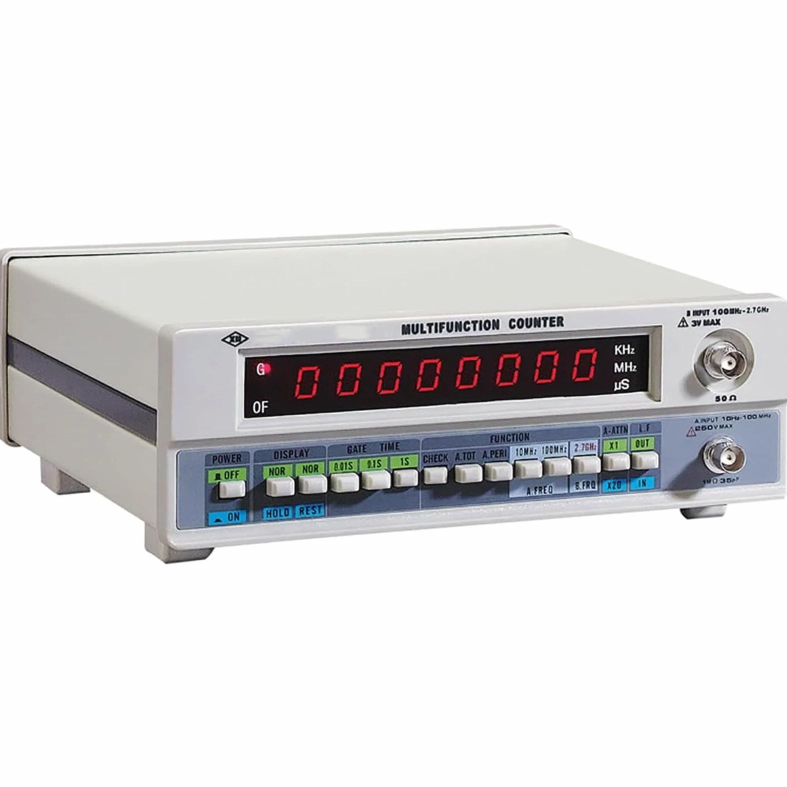 Frecuencímetro Digital LED Alta Precisión, Medidor Potencia Industrial MHz, Pantalla LED 8 Bits&rango Medición: 10Hz-2700MHz&4 Funciones: Frecuencia/ciclo/acumulación/autocomprobación, Para Industria