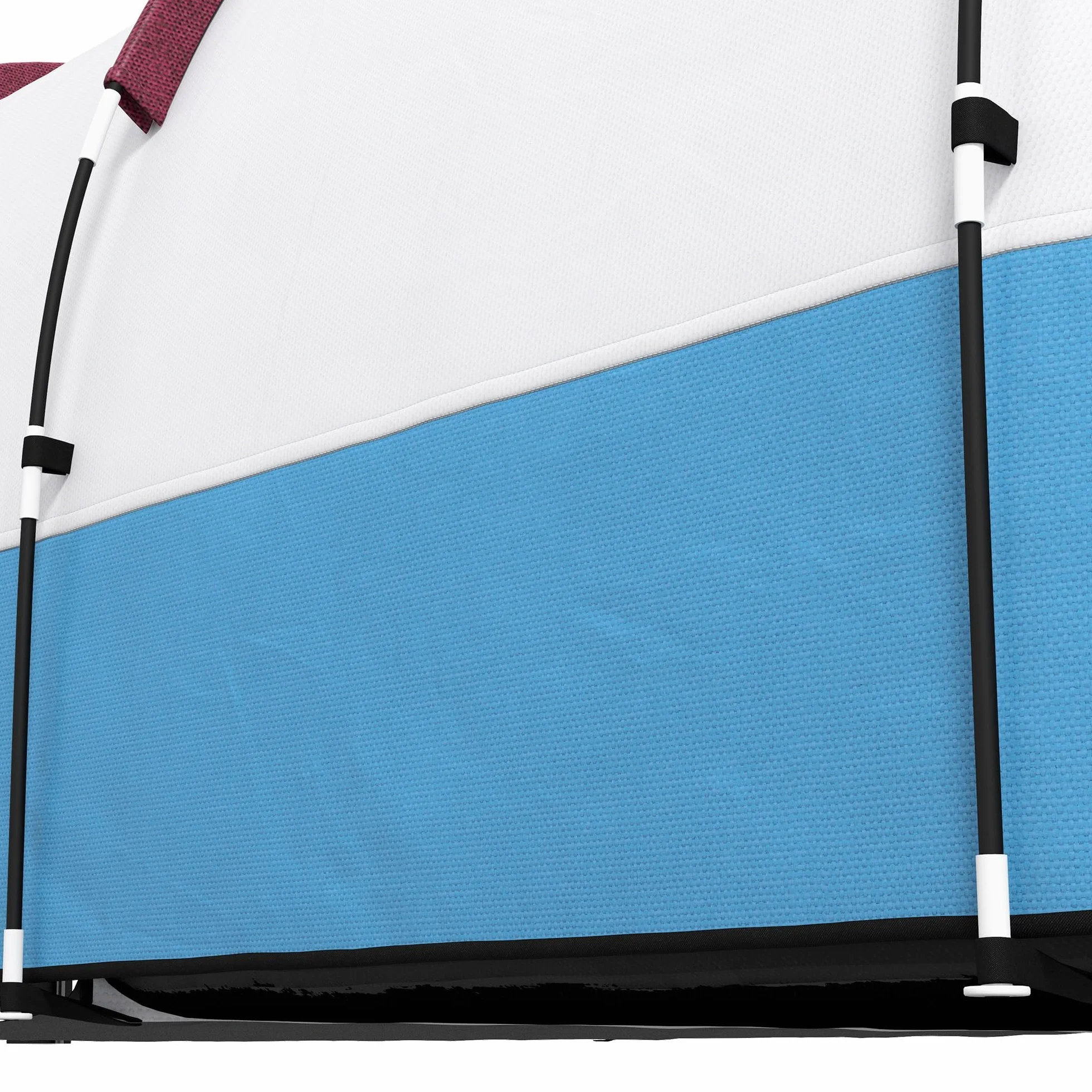 Outsunny Tienda de Campaña Familiar para 3 Personas Tienda Camping Plegable Ligera con 2 Habitaciones Bolsa de Transporte Impermeable 2000 mm para Playa Senderismo 420x200x150 cm