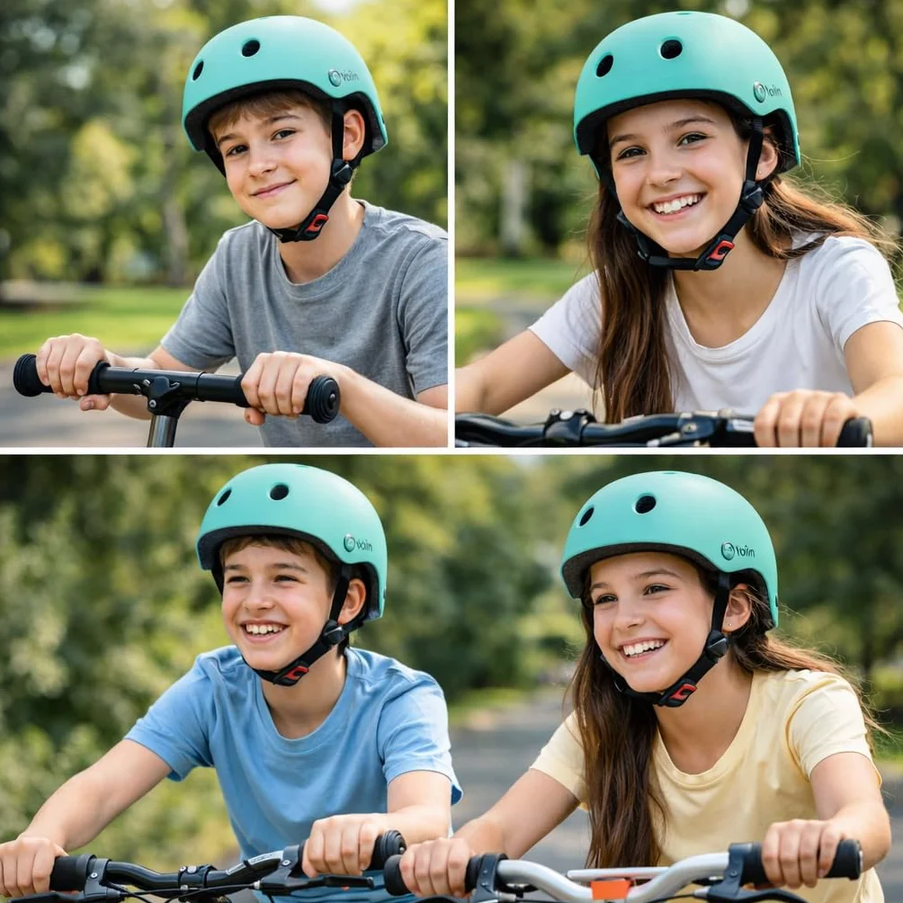 Youin Casco Infantil Ajustable Mint para Bicicleta y Patinete, Homologado EN1078, Ligero con Ventilación y Forro Extraíble, Tallas S 48-53 cm y M 54-57 cm