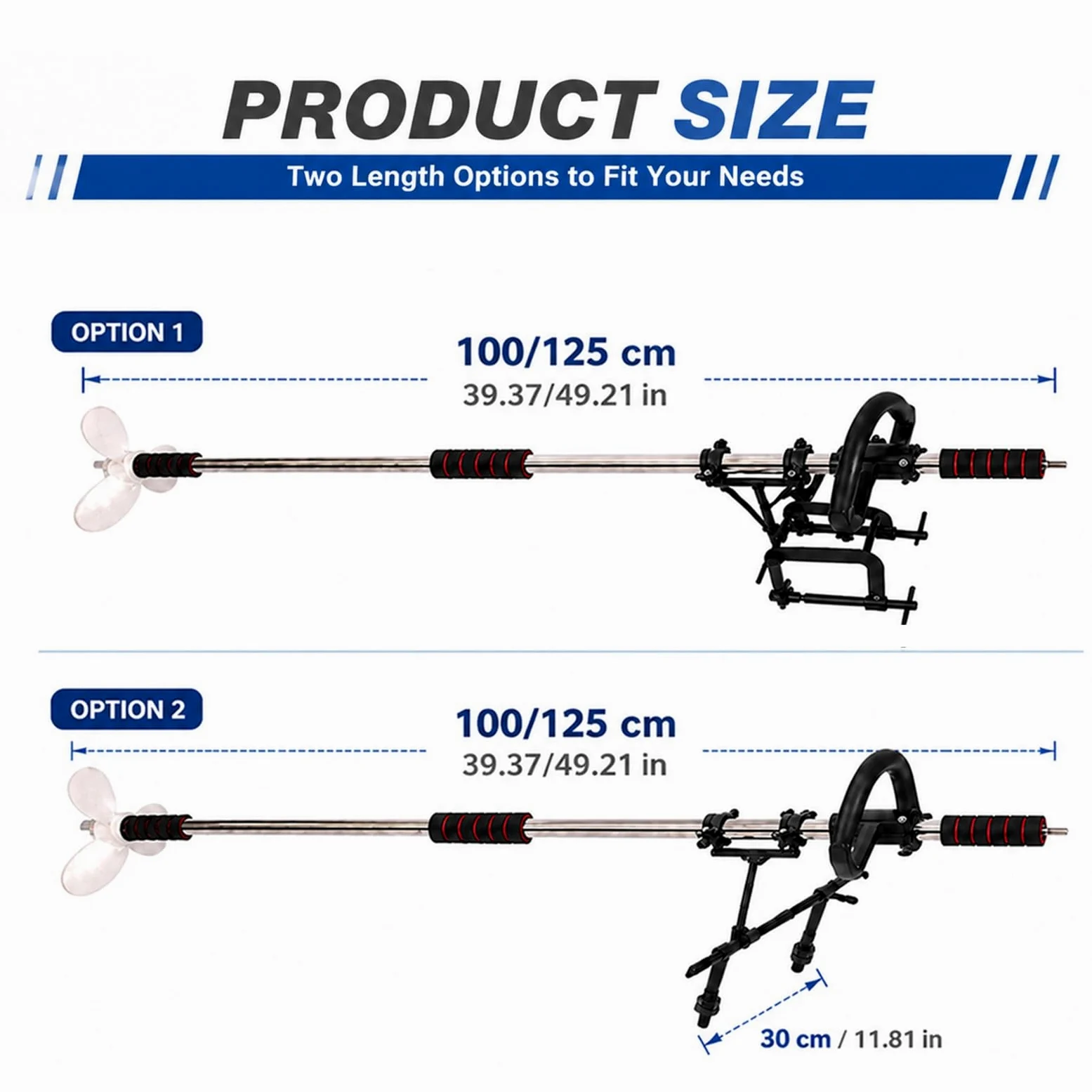 Hélice orientable accionada por Taladro para Kayak Pequeño Motor Fueraborda | Kit de propulsión para Kayak para Lagos y estanques, Incluye Soporte