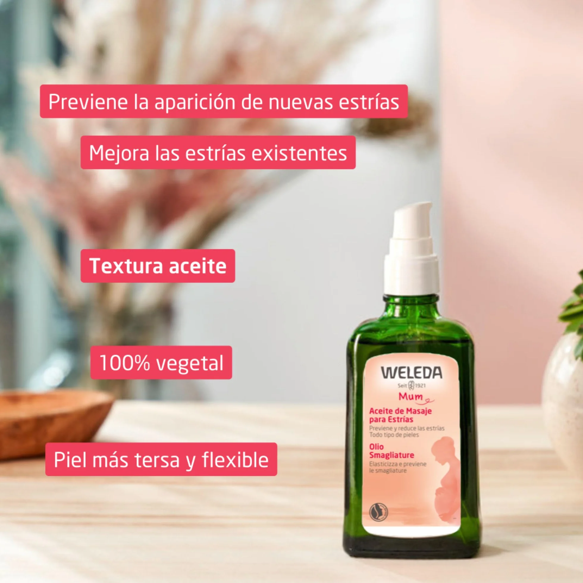 Weleda Aceite de Masaje Antiestrías Embarazo 100 ml