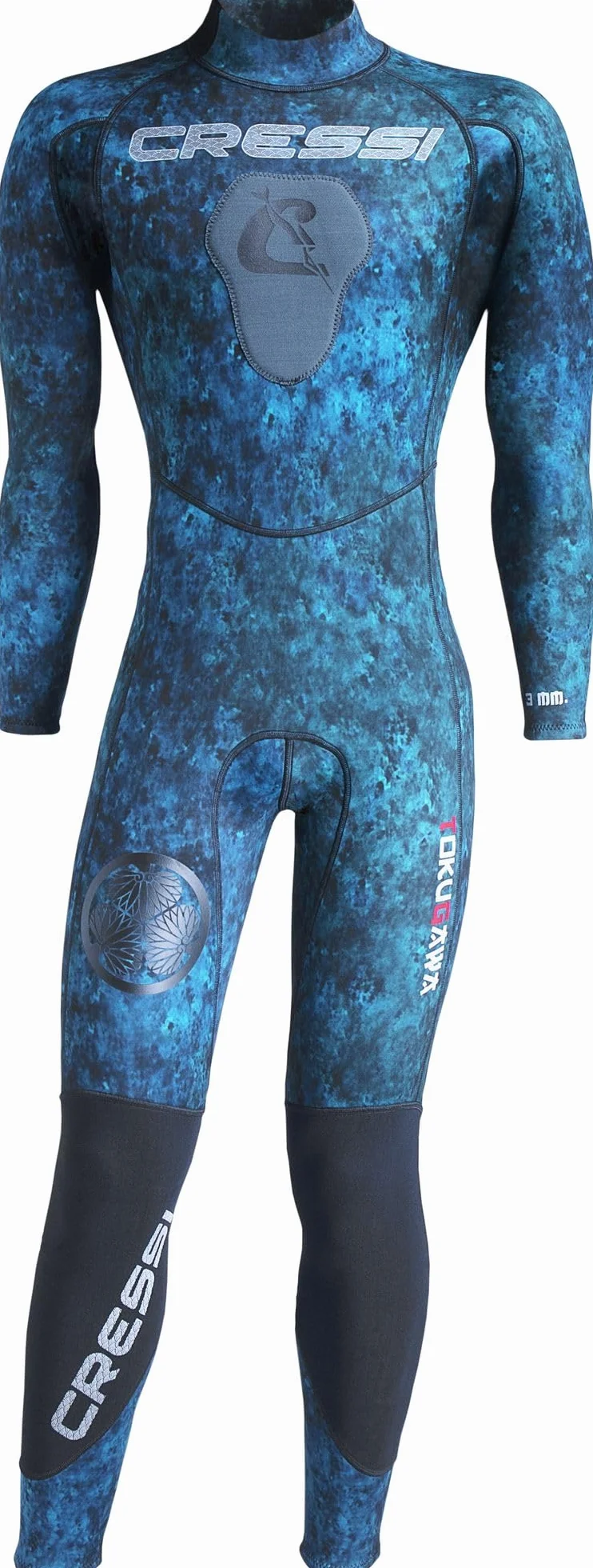 Cressi Tokugawa Man Monopiece 3mm - Traje de Neopreno de una pieza , Azul Camuflaje, para los Hombres